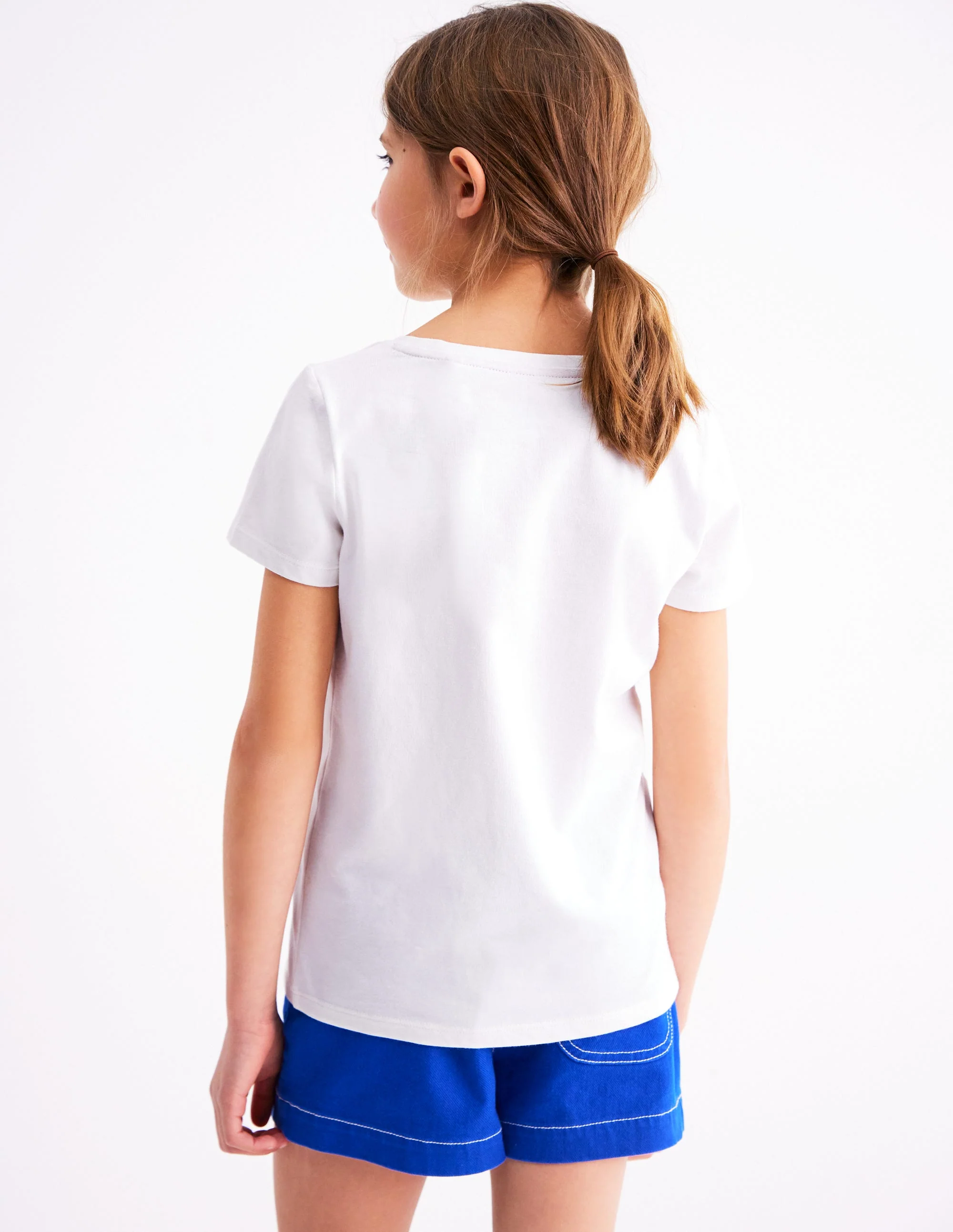 Bay Bouclé-T-Shirt-Weiß Vögel - Image 3