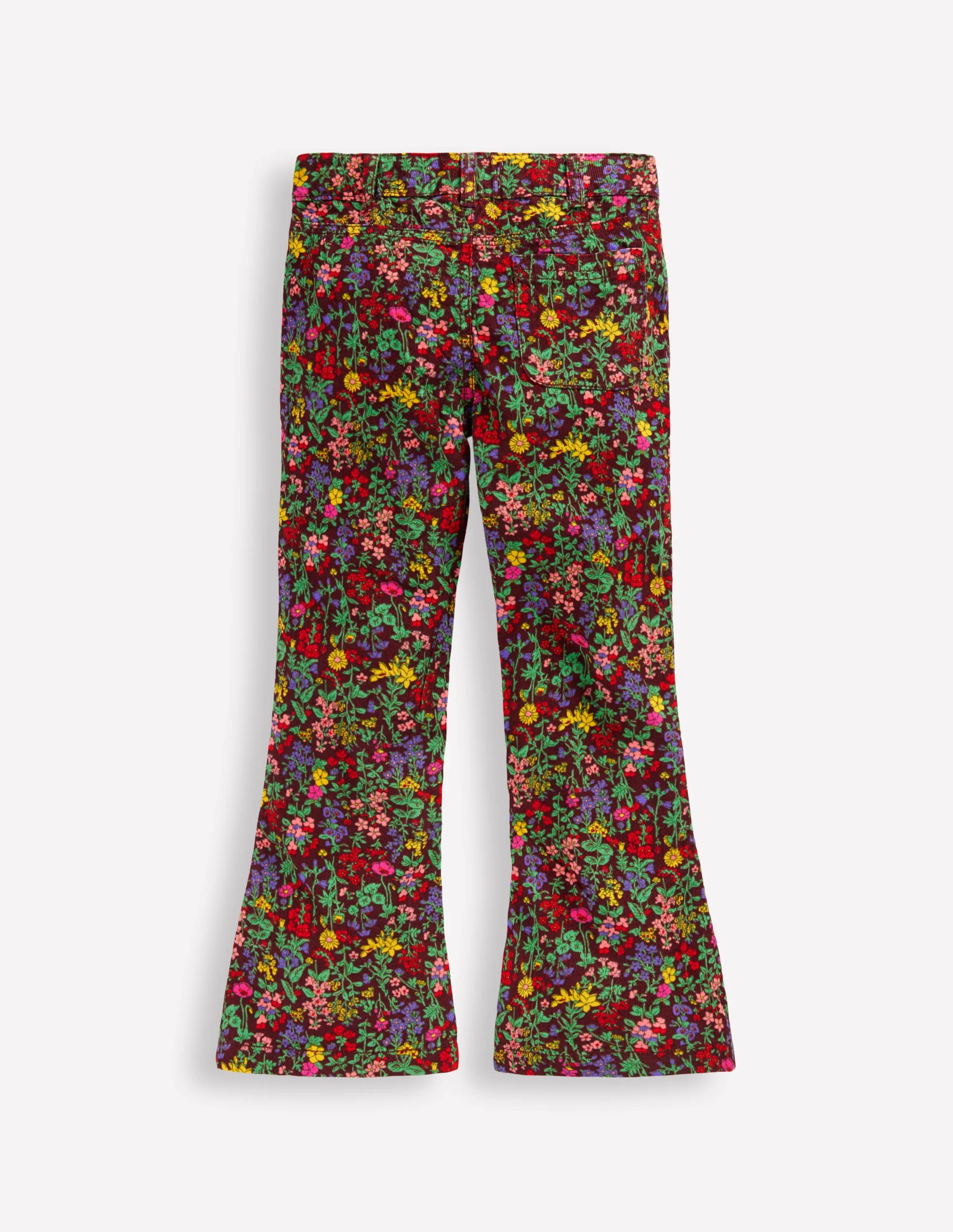 Bedruckte Hose mit leichtem Schlag-Kastanie Blumenwiese - Image 2