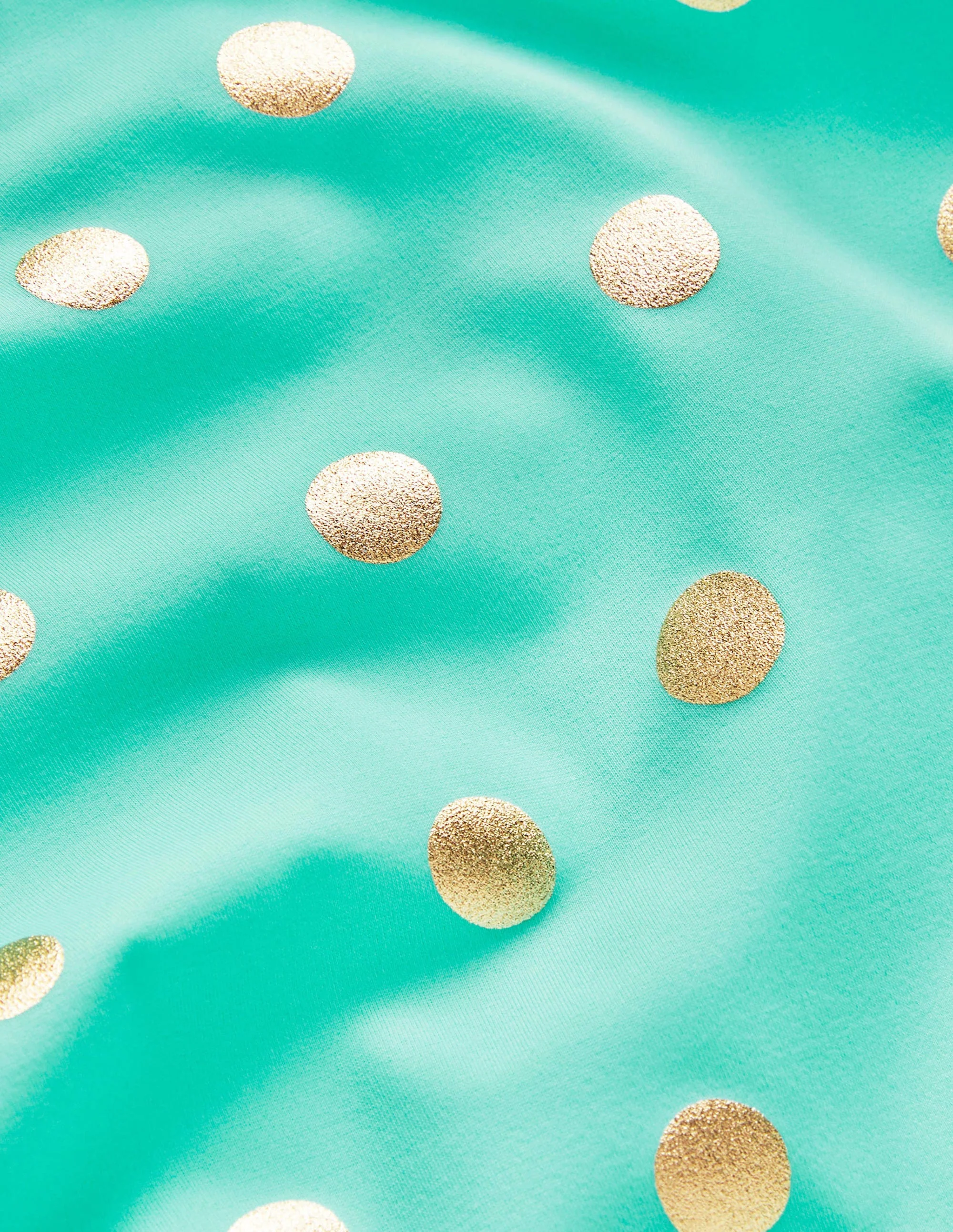 Bedruckter Badeanzug mit gekreuzten Trägern-Hellgrün, Goldfolientupfen - Image 3
