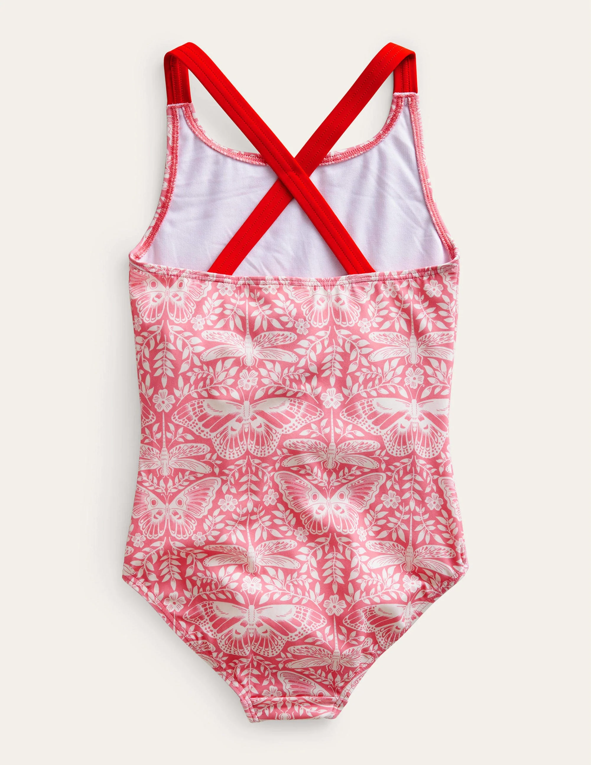 Bedruckter Badeanzug mit gekreuzten Trägern-Karussell Schmetterling Toile-Motiv - Image 2