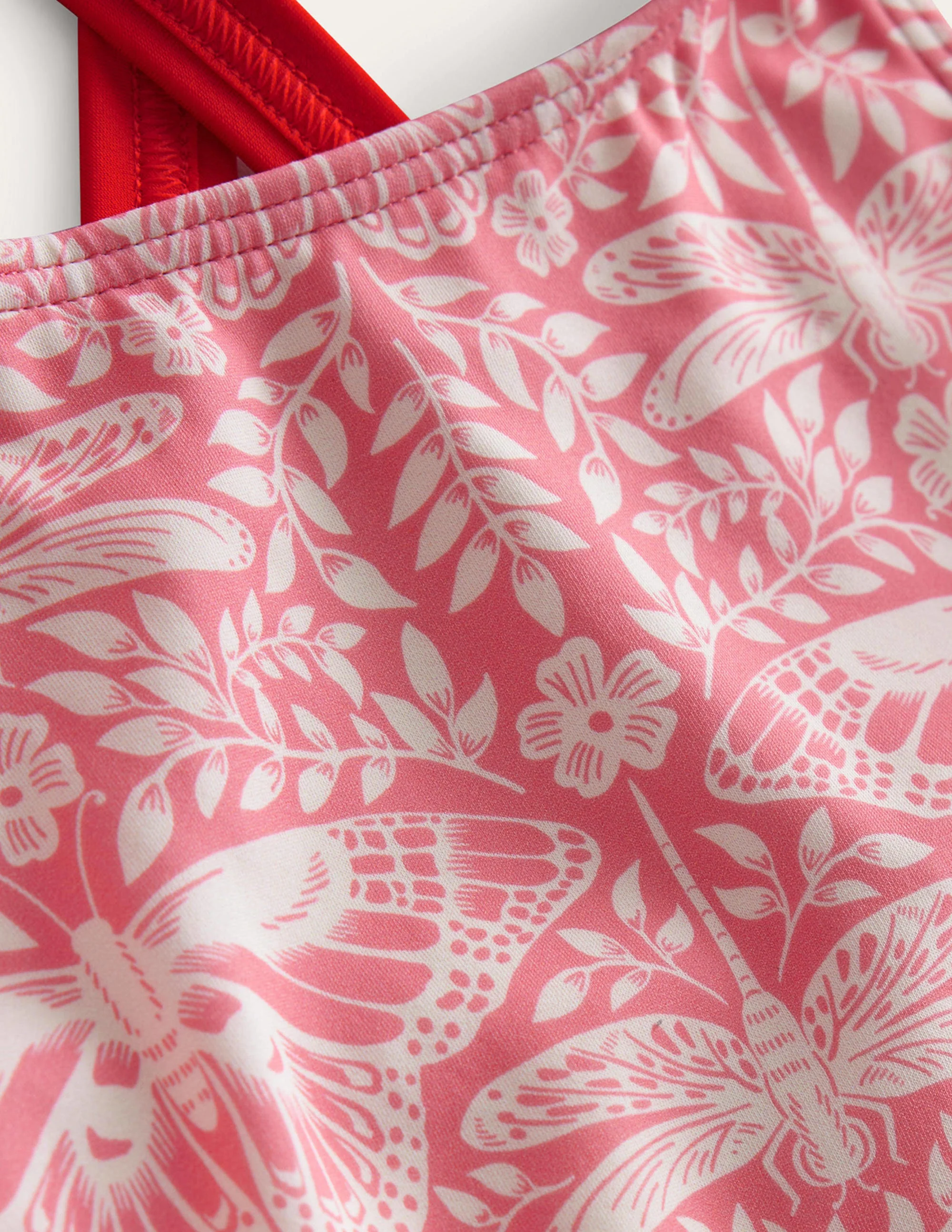 Bedruckter Badeanzug mit gekreuzten Trägern-Karussell Schmetterling Toile-Motiv - Image 3