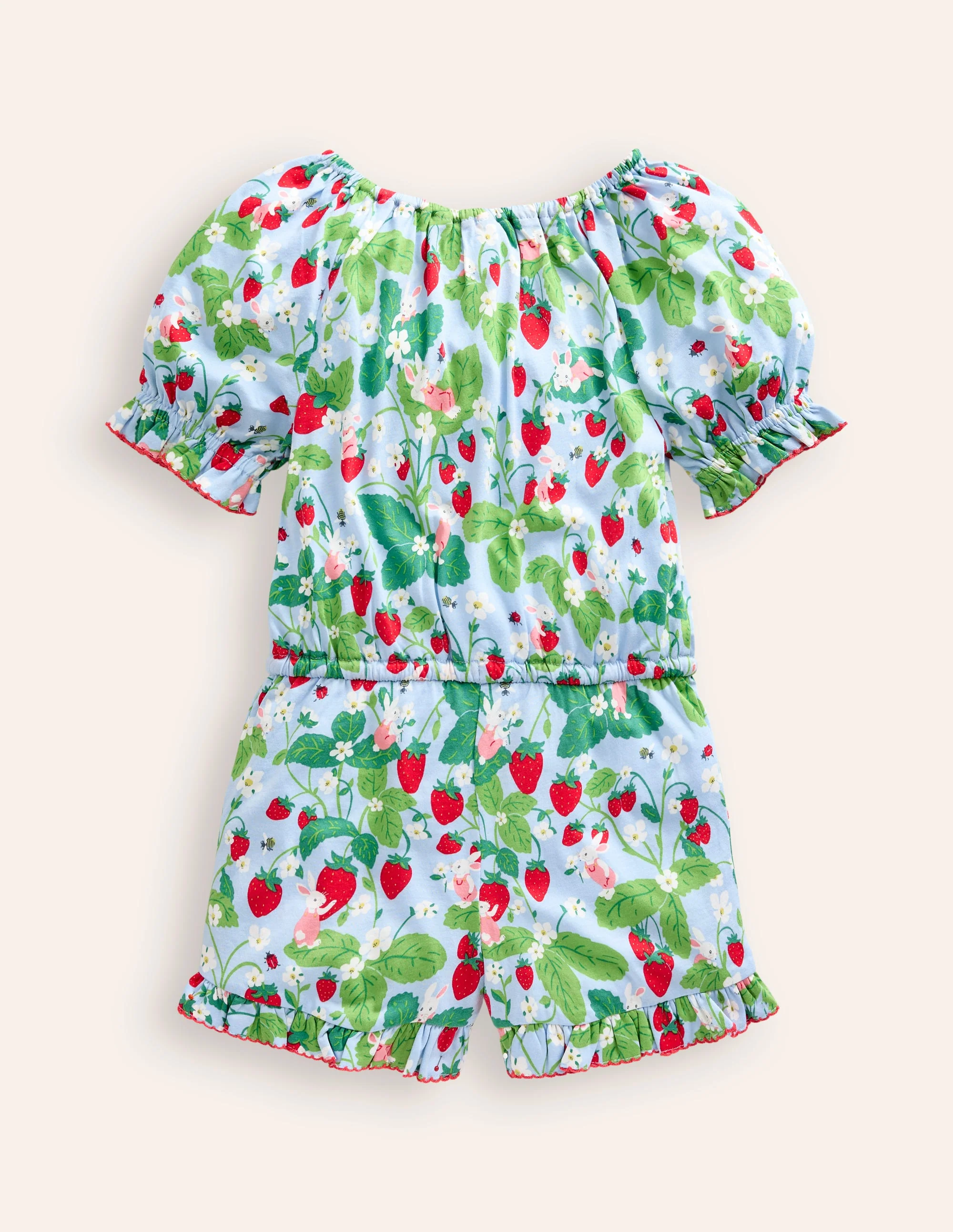 Bedruckter Jumpsuit aus Jersey (WW)-Erdbeerfeld - Image 2