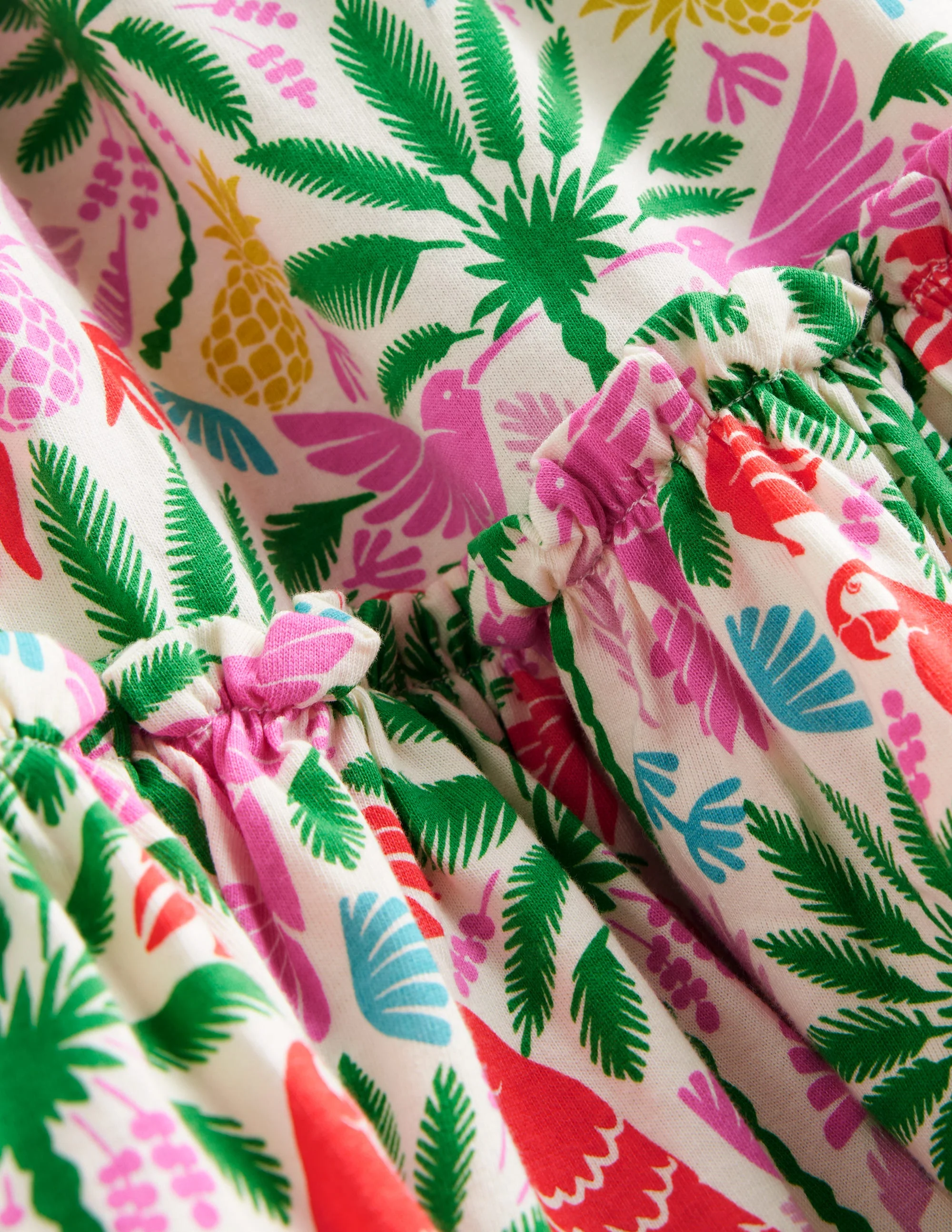Bedruckter Midirock aus Jersey-Bunt Regenbogen Palme - Image 3