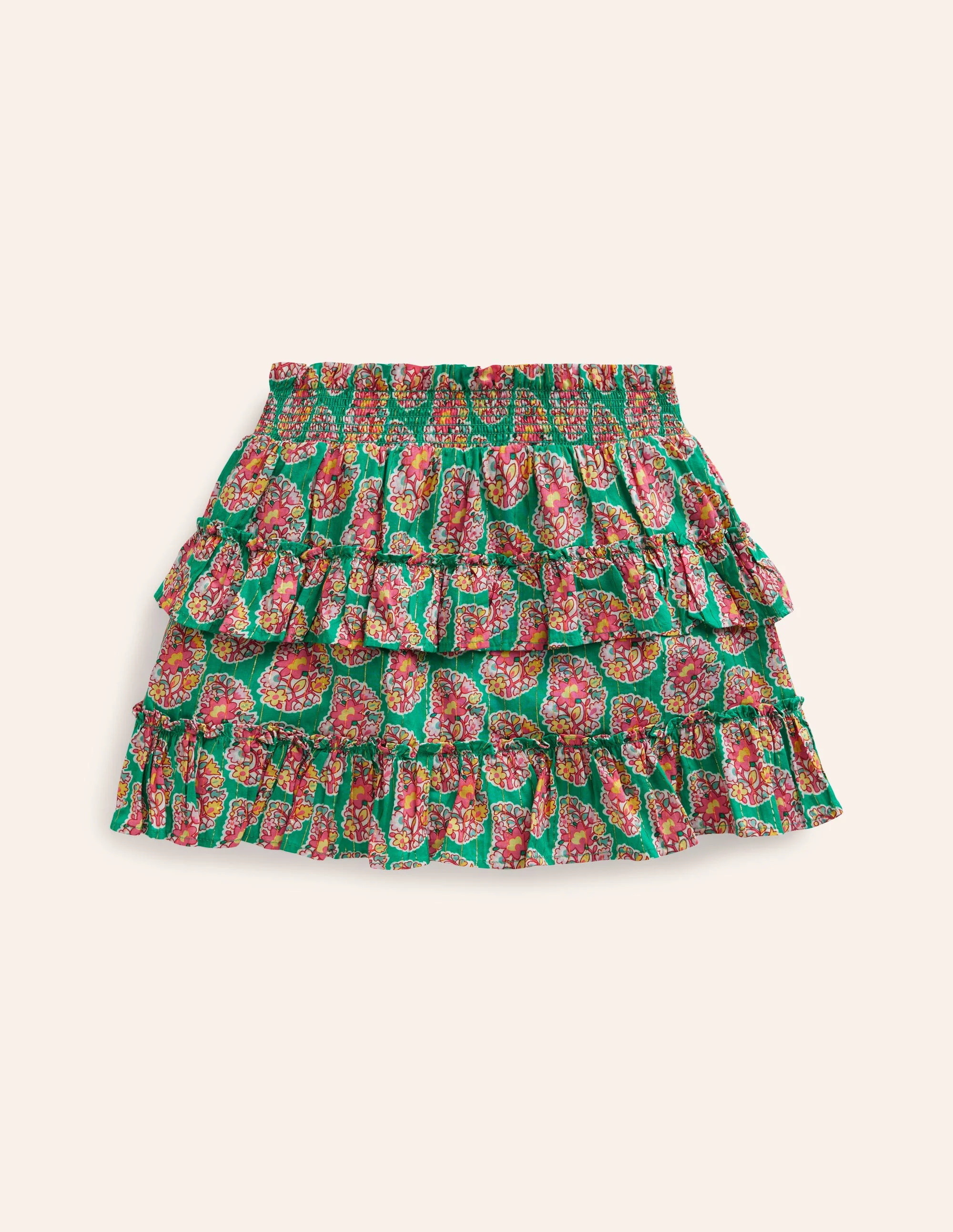 Bedruckter Stufenskort-Jadegrün Paisley - Image 2