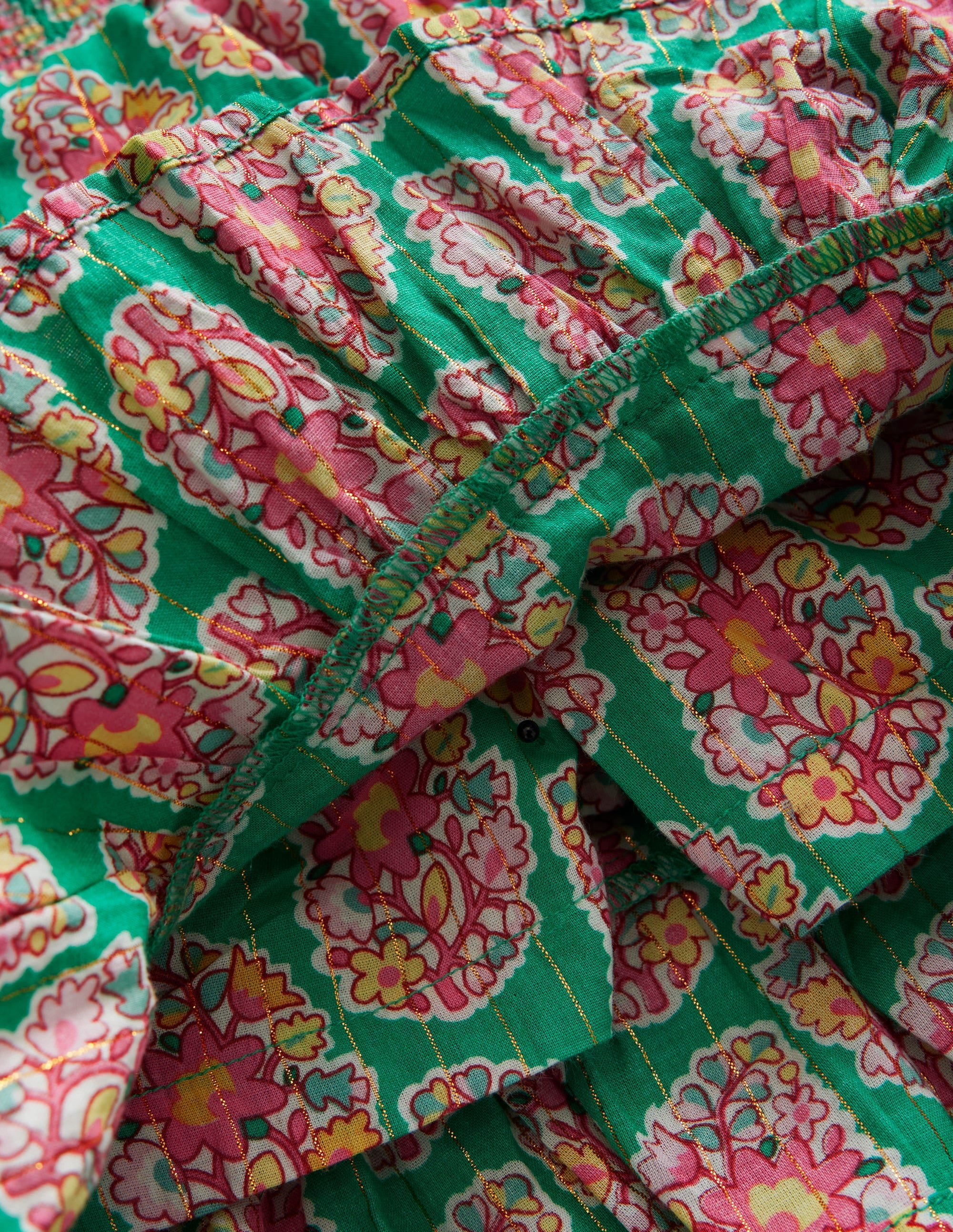 Bedruckter Stufenskort-Jadegrün Paisley - Image 3