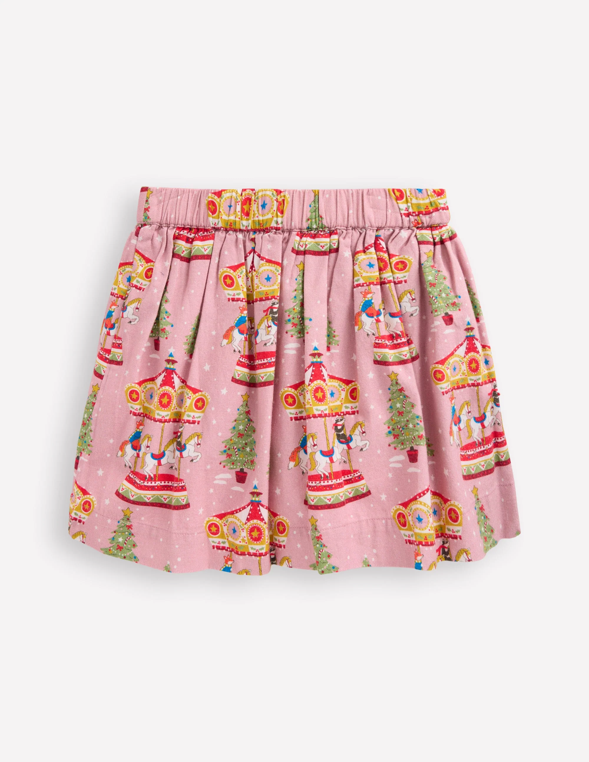 Bedruckter Tellerrock zum Hineinschlüpfen-Vintage-Rosa Karussell - Image 2