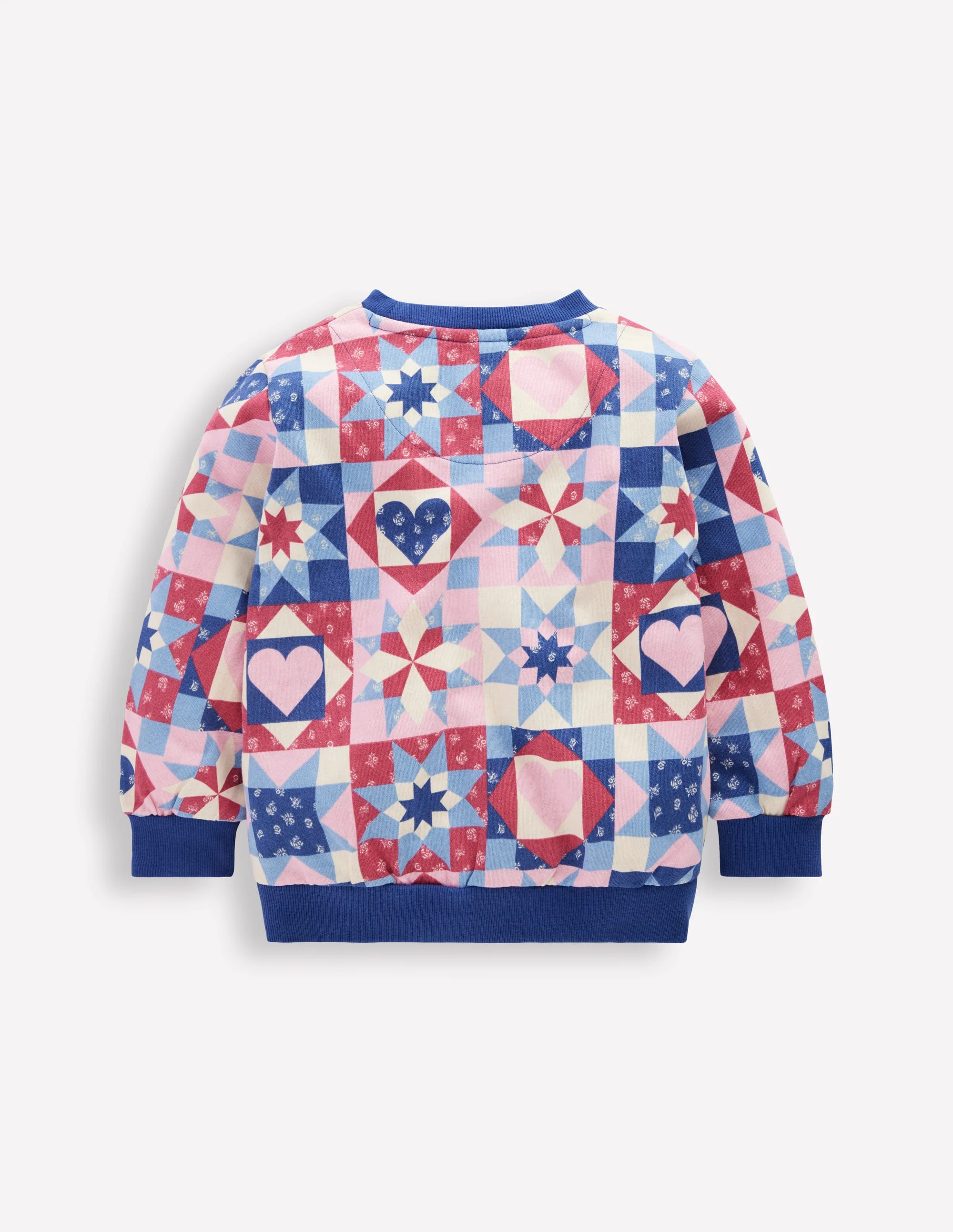 Bedrucktes Sweatshirt-Alaskablau Patchwork - Image 4