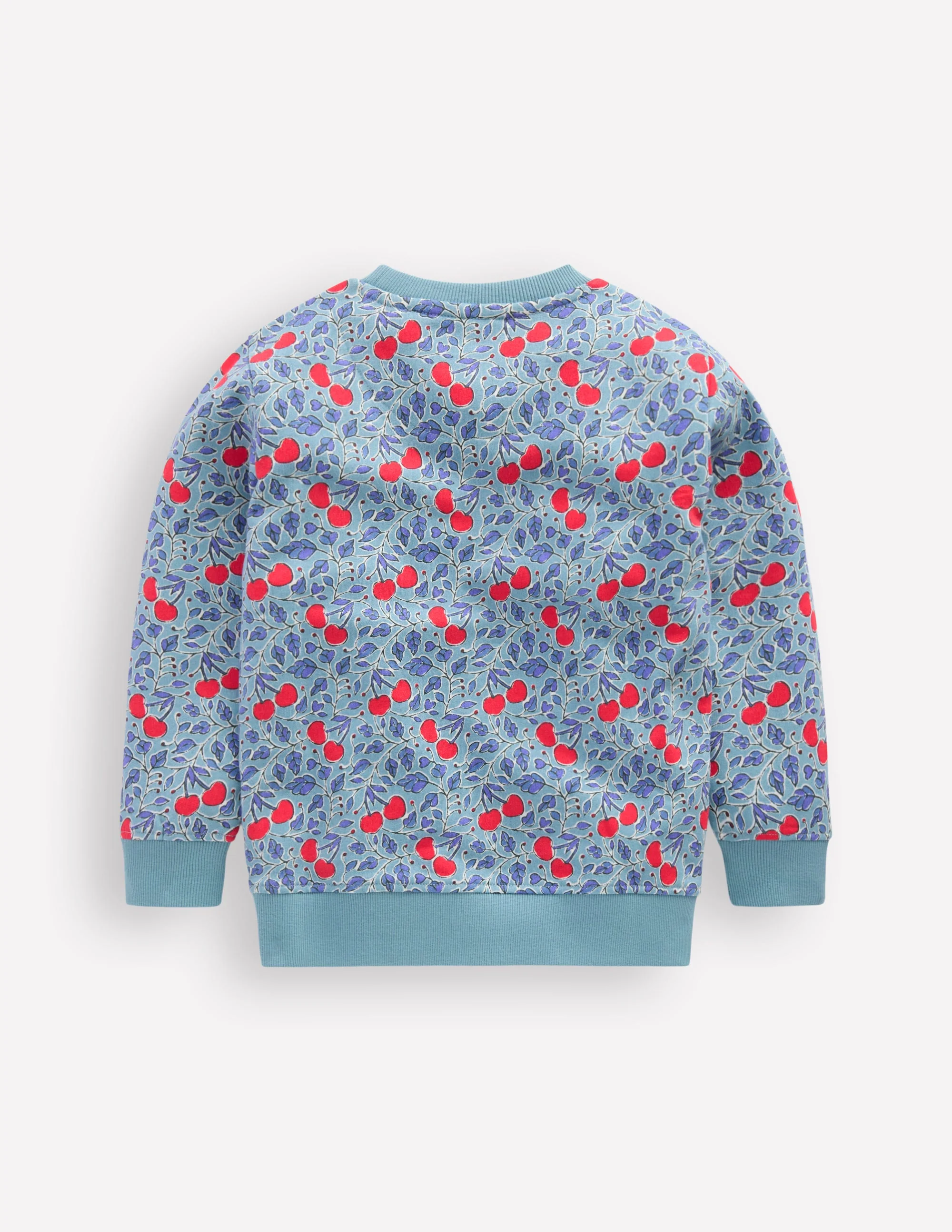 Bedrucktes Sweatshirt-Blau Kirschen - Image 3