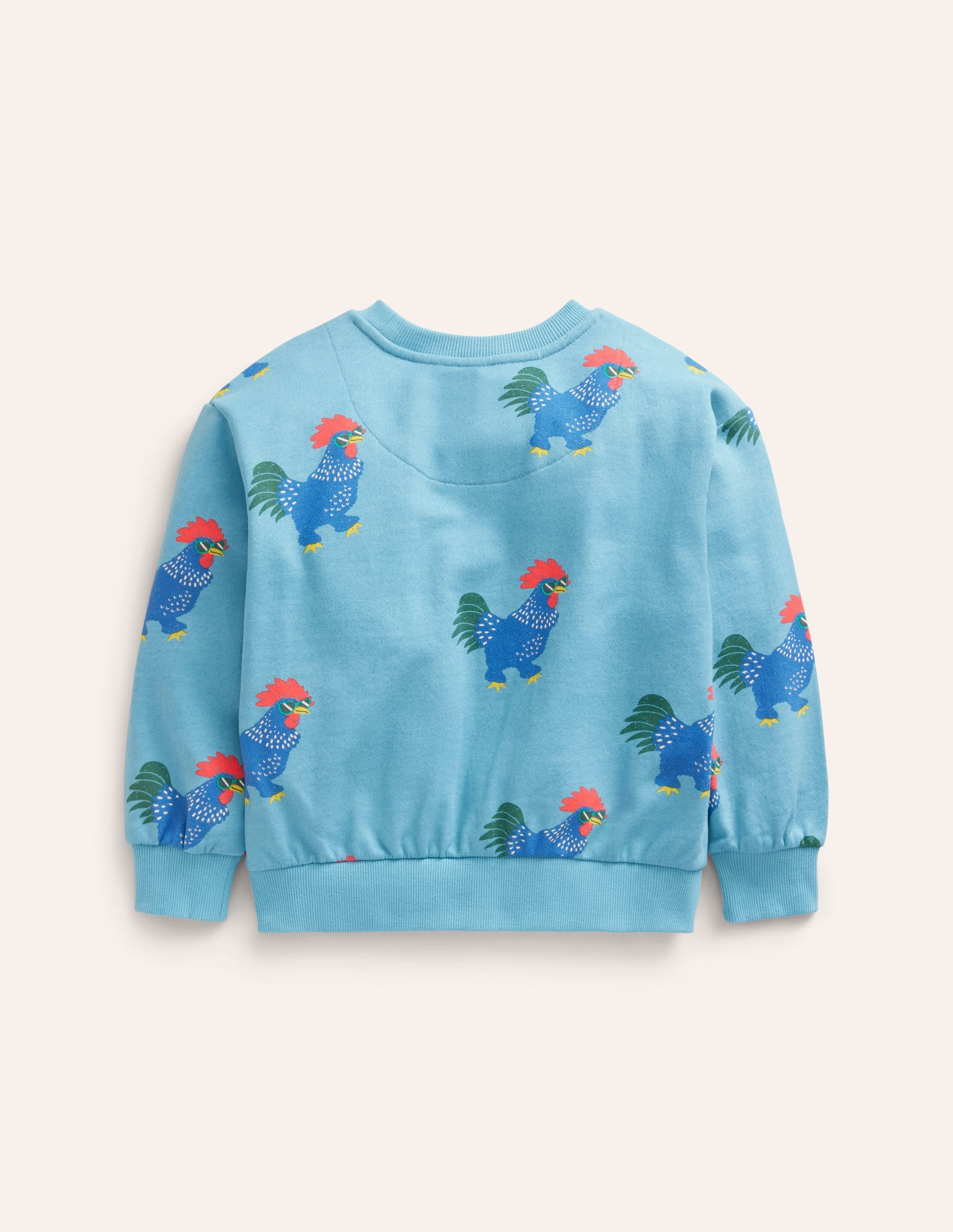 Bedrucktes Sweatshirt mit lockerer Passform-Pavillion Blau Hähnchen - Image 2