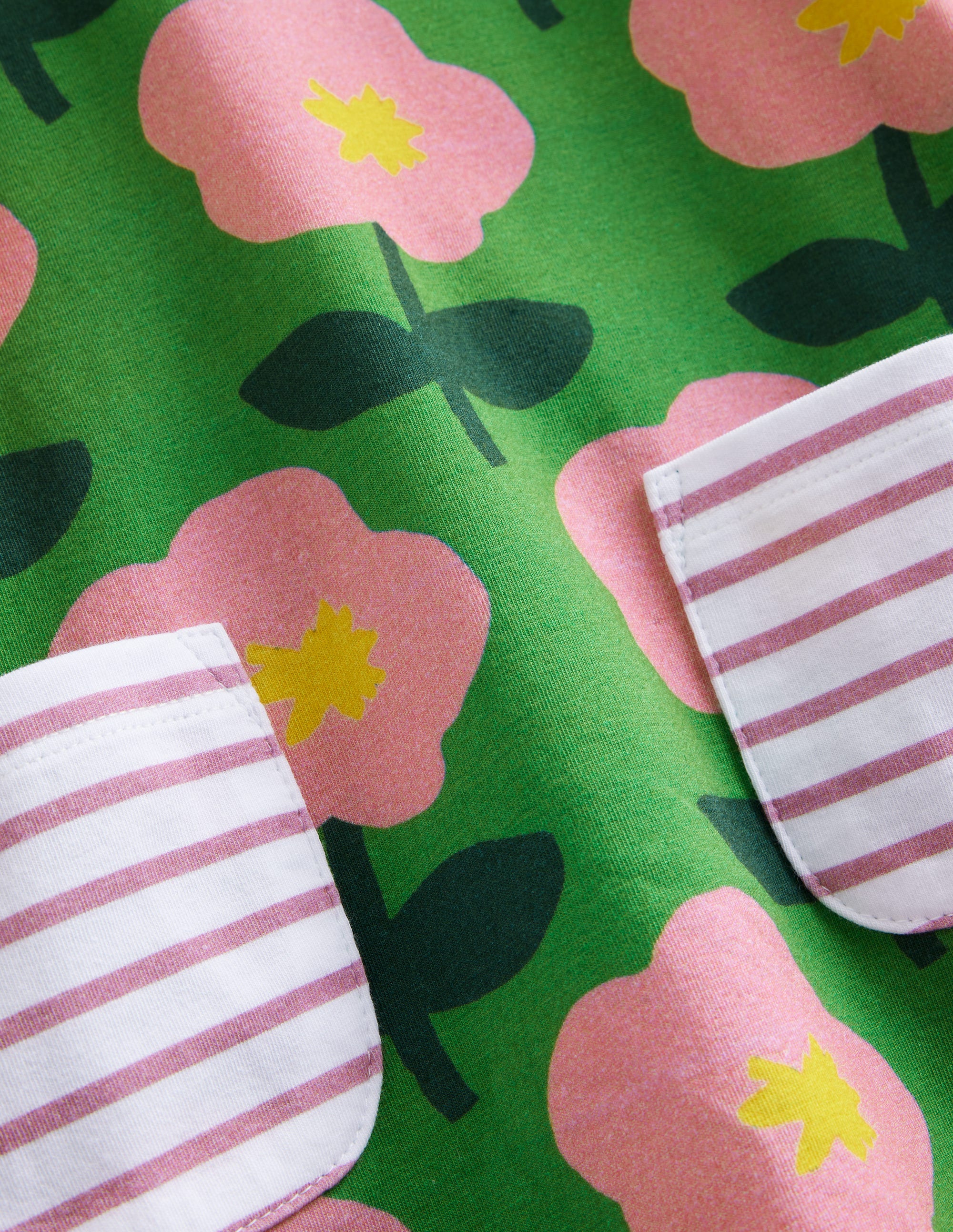 Bedrucktes Tunika- und Leggings-Set-Smaragdgrün Cut-out Blume - Image 3