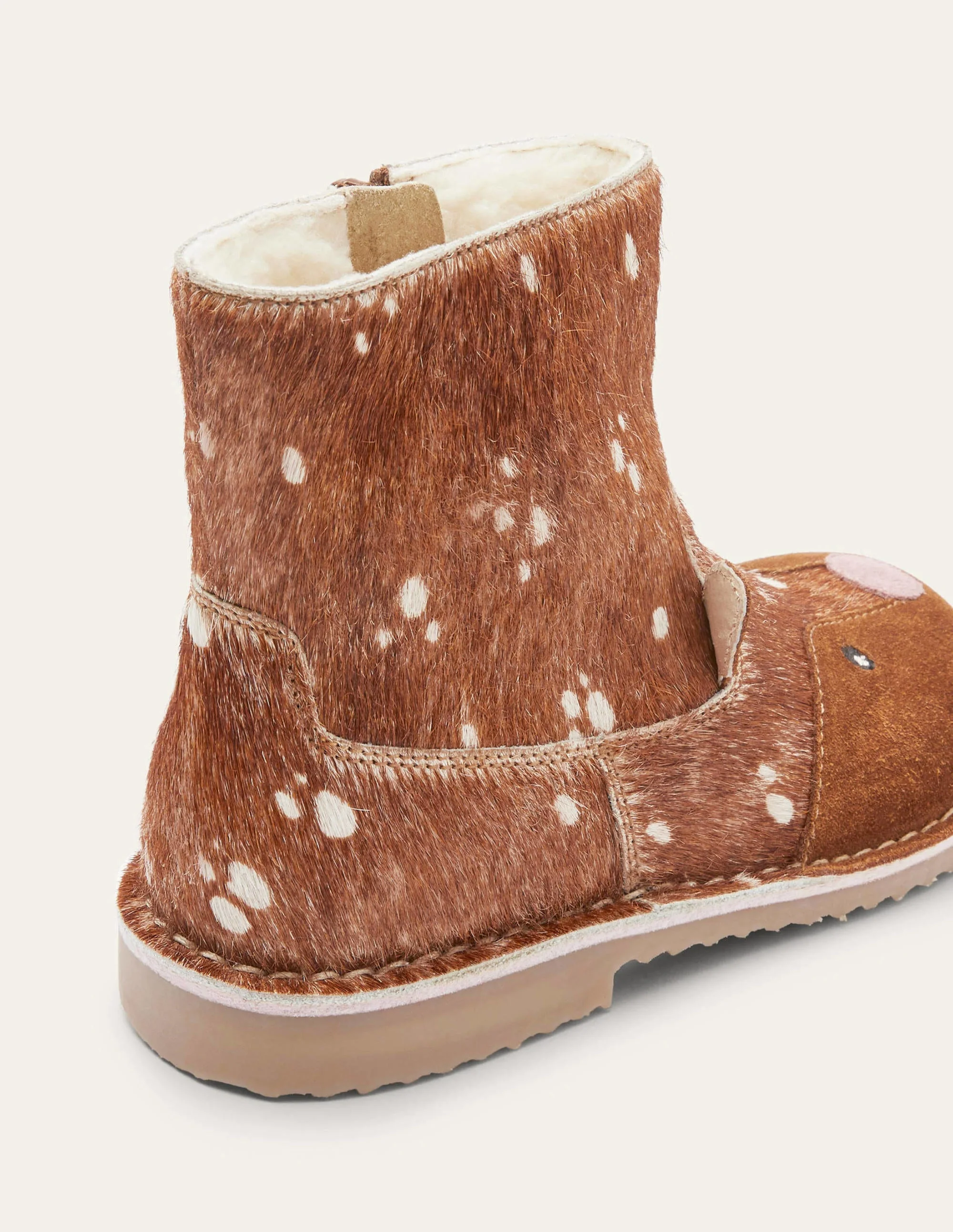 Bequeme niedrige Lederstiefel-Reh, Kuhfell - Image 3
