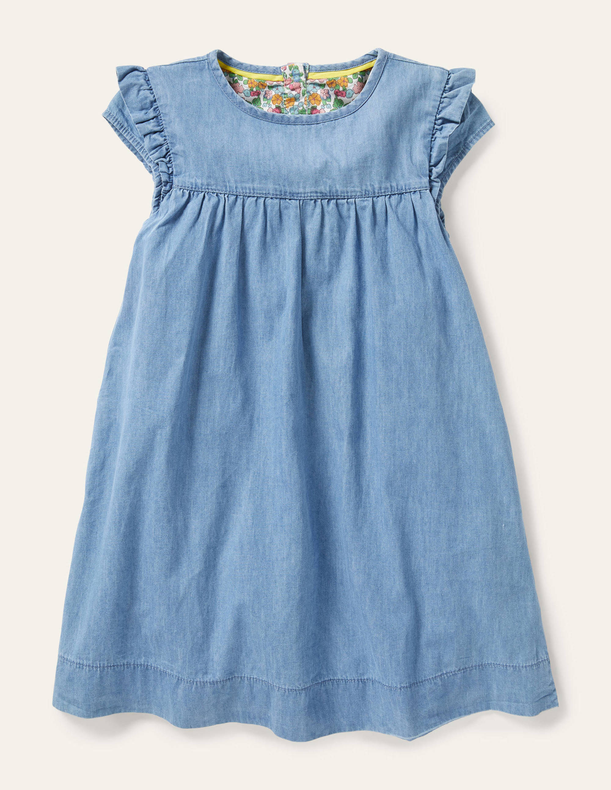 Bequemes alltagstaugliches Kleid-Faux-Uni