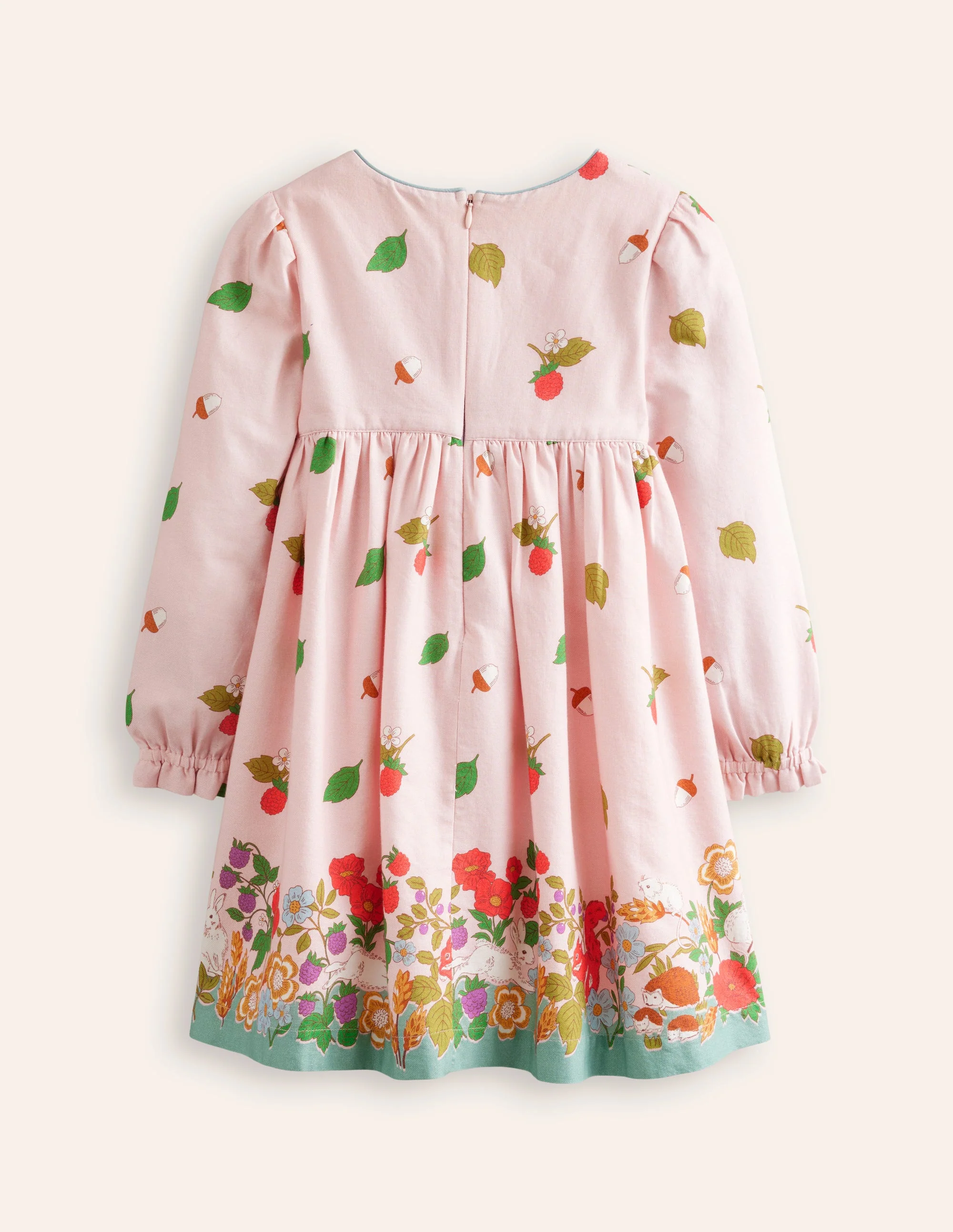 Bess Gesmoktes Kleid-Französisches Rosa Herbstfreunde - Image 2