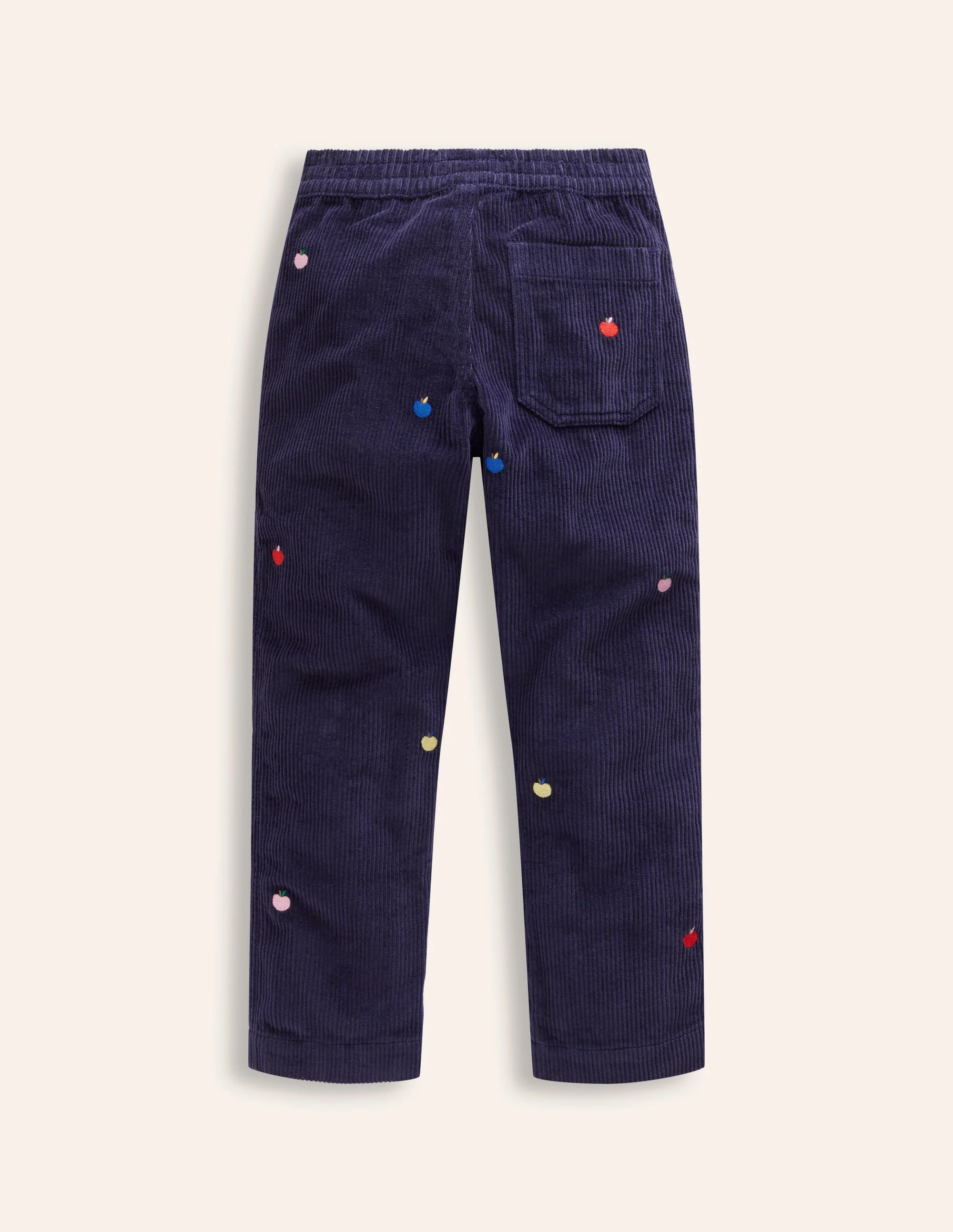 Bestickte Hose zum Hineinschlüpfen-College Marineblau Äpfel - Image 4