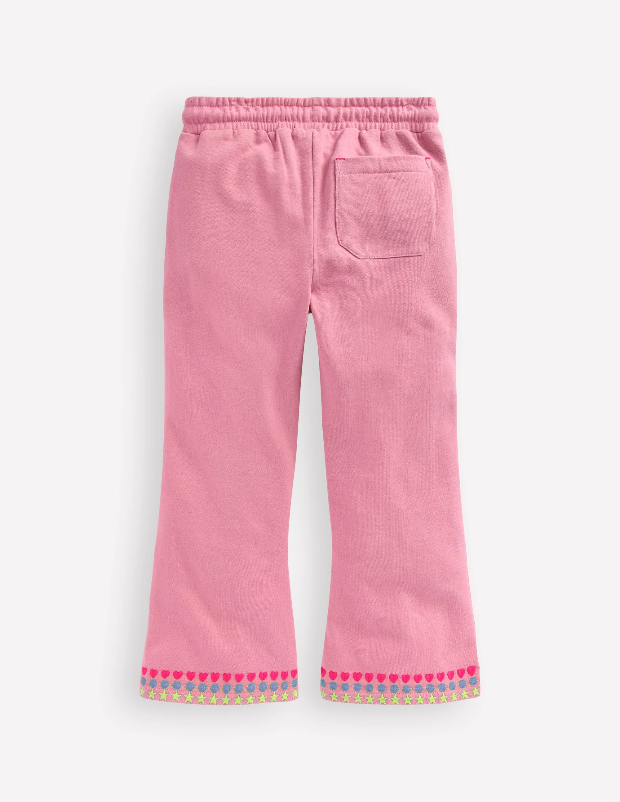 Bestickte Jogginghose mit leichtem Schlag-Rosa Schleier Stickerei - Image 2