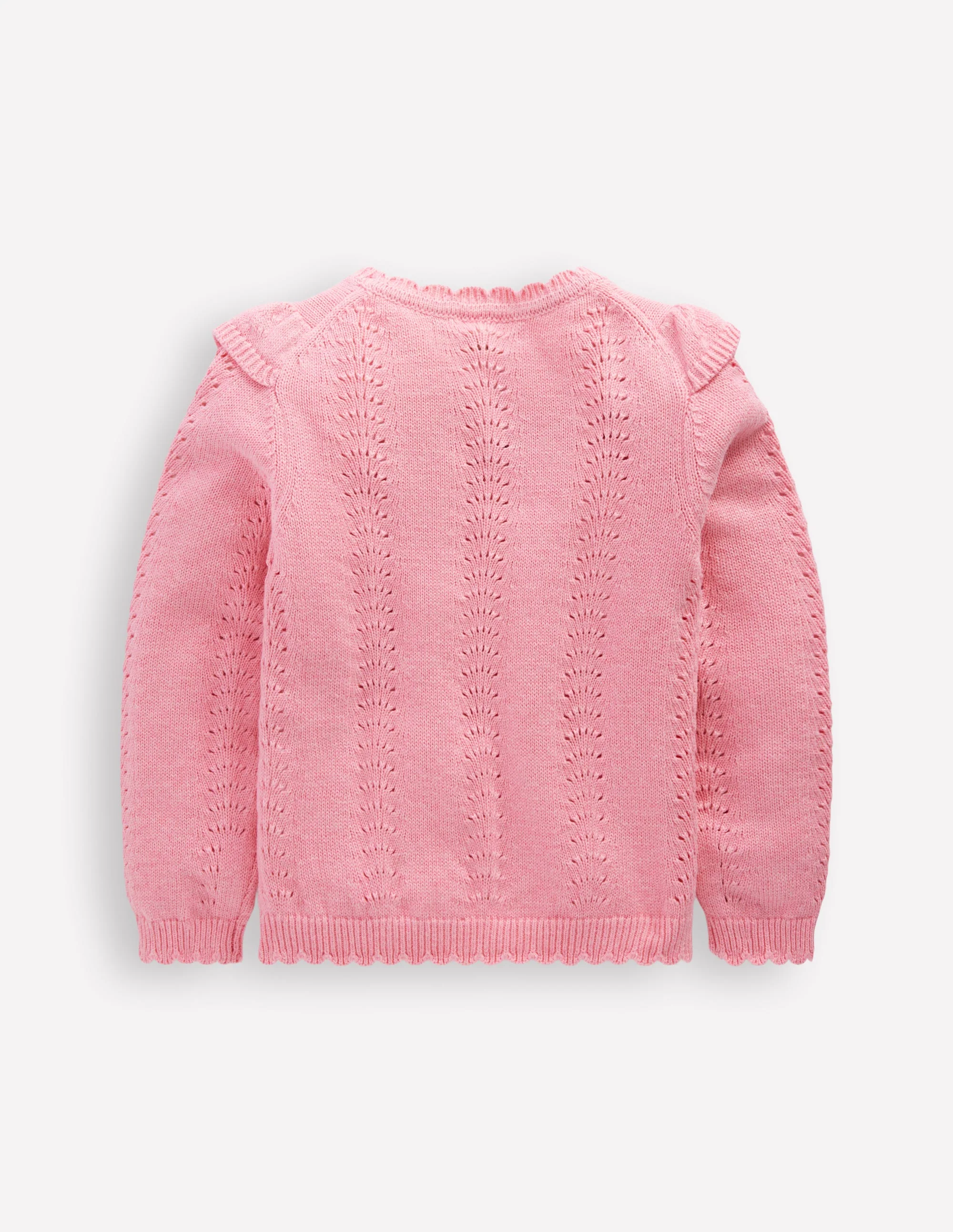 Bestickter Pointelle-Pullover-Kirschblütenrosa Meliert - Image 4