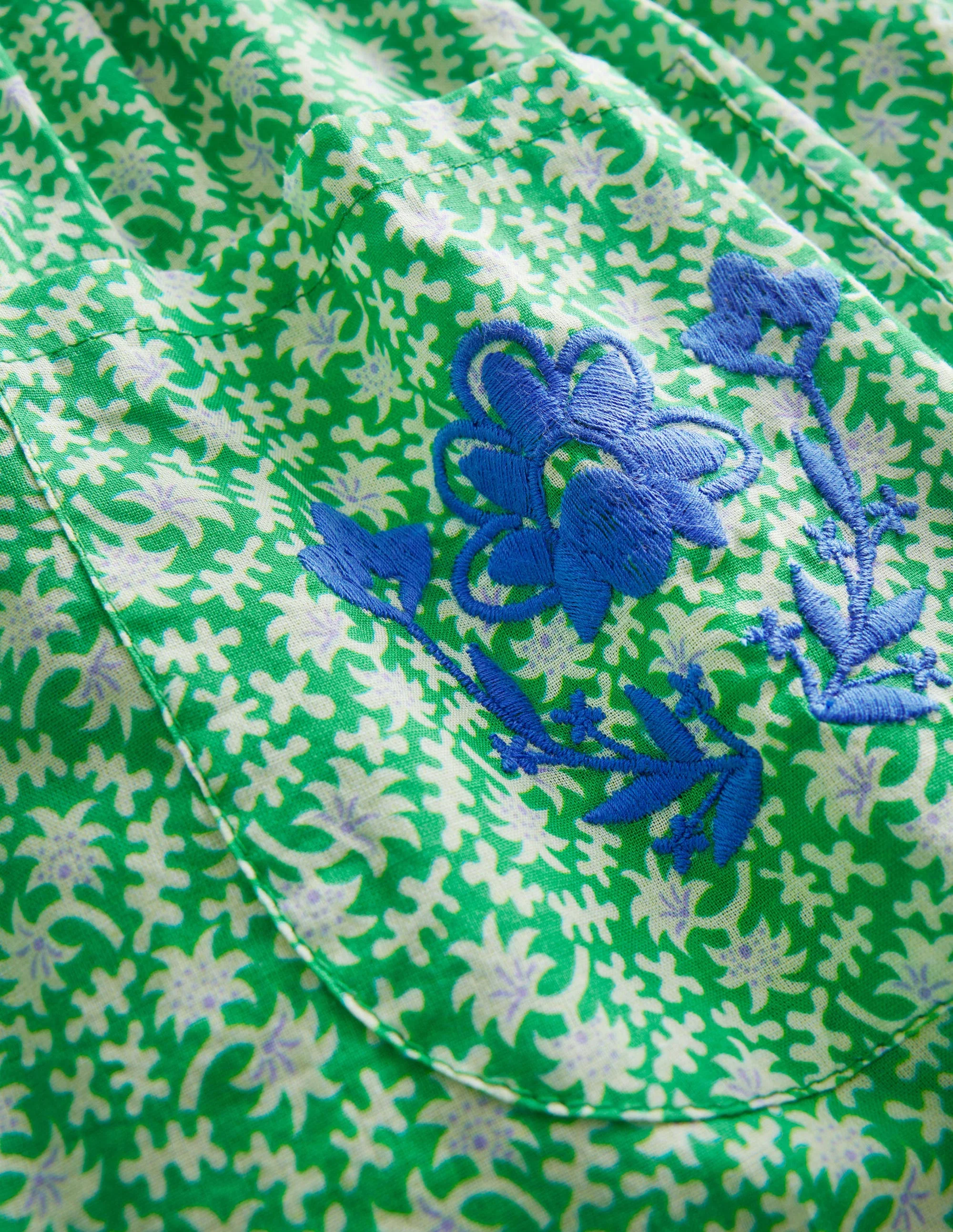 Besticktes Schürzenkleid-Hellgrün, Frühling - Image 3