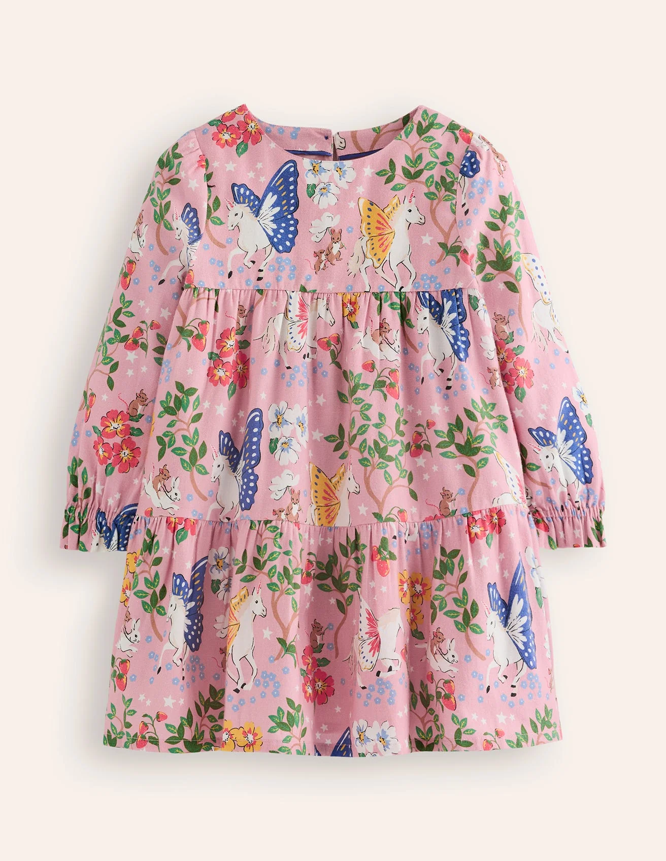 Betsy Stufenkleid zum Herumwirbeln-Vintage Rosa Zauberwald