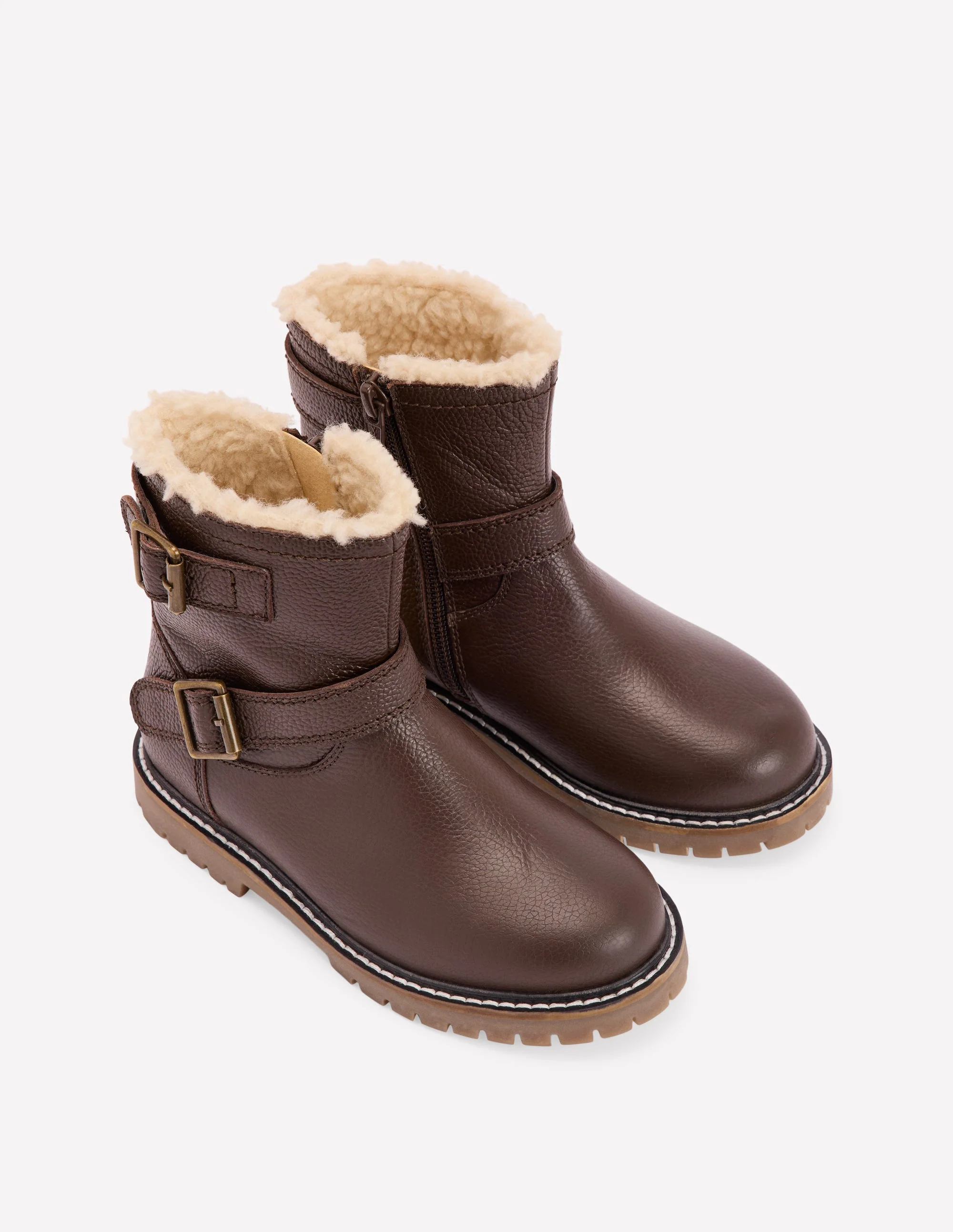 Bikerstiefel aus Leder-Dunkle Schokolade - Image 2