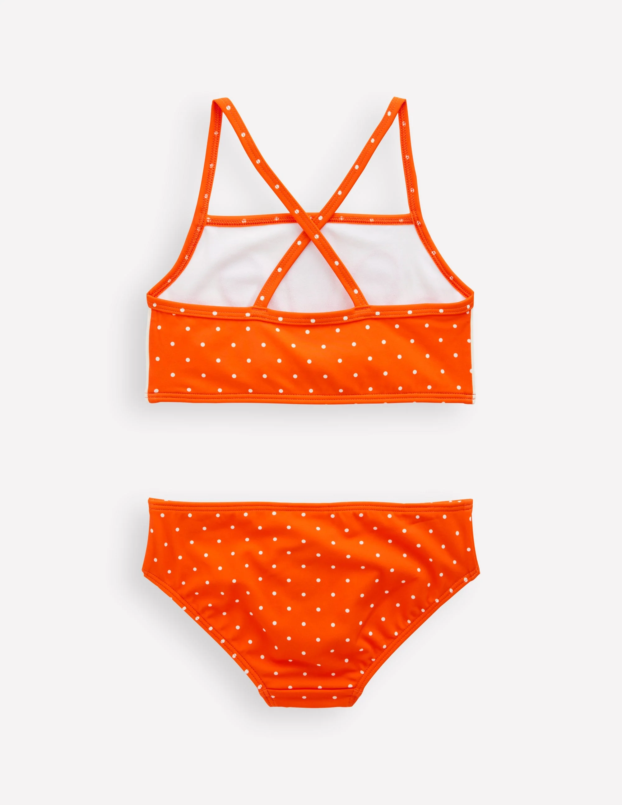 Bikini mit gekreuzten Rückenträgern und Logo-Leuchtendes Orange - Image 4