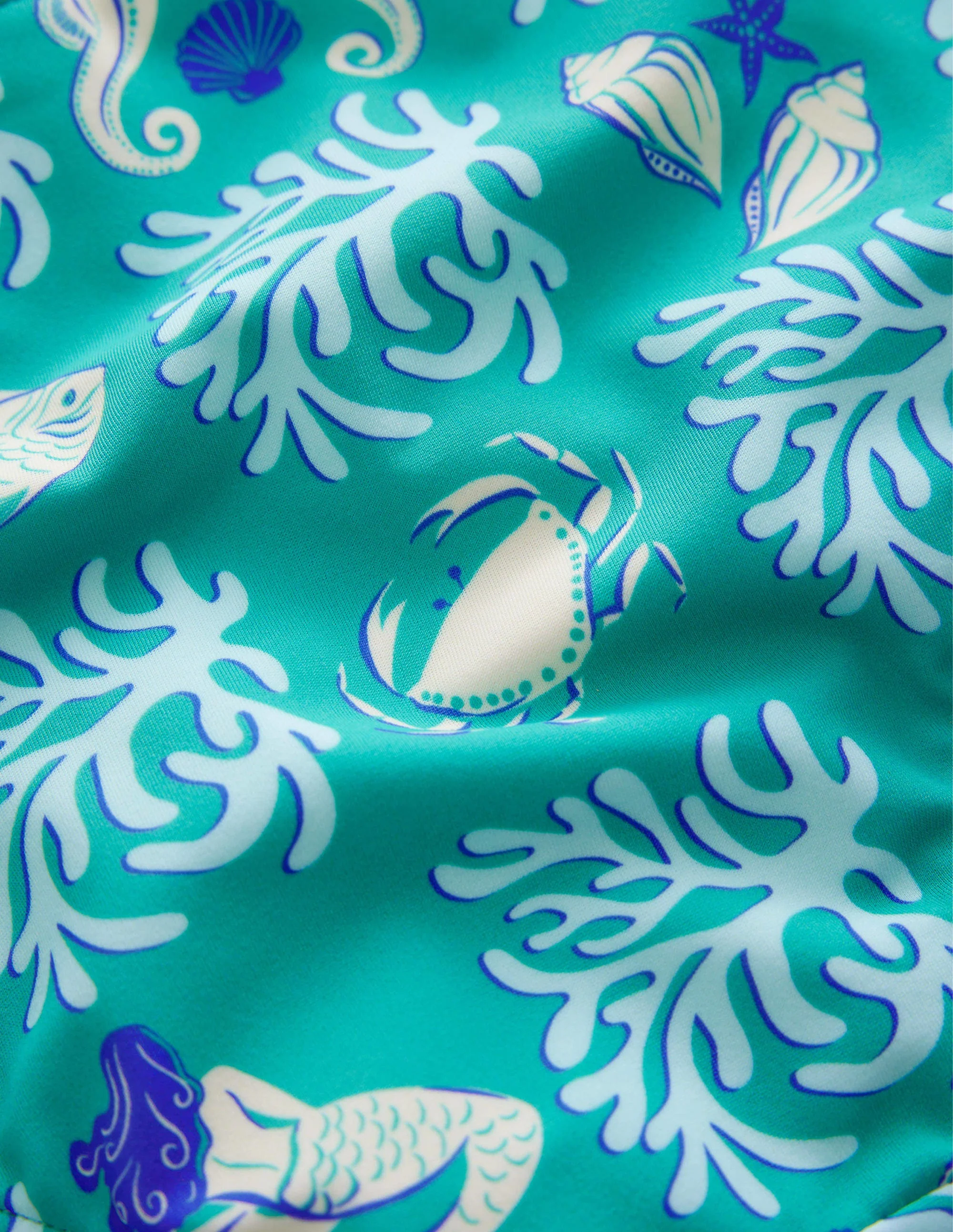 Bikini mit Puffärmeln-Tropisches Grün, Frühlingslagune - Image 3