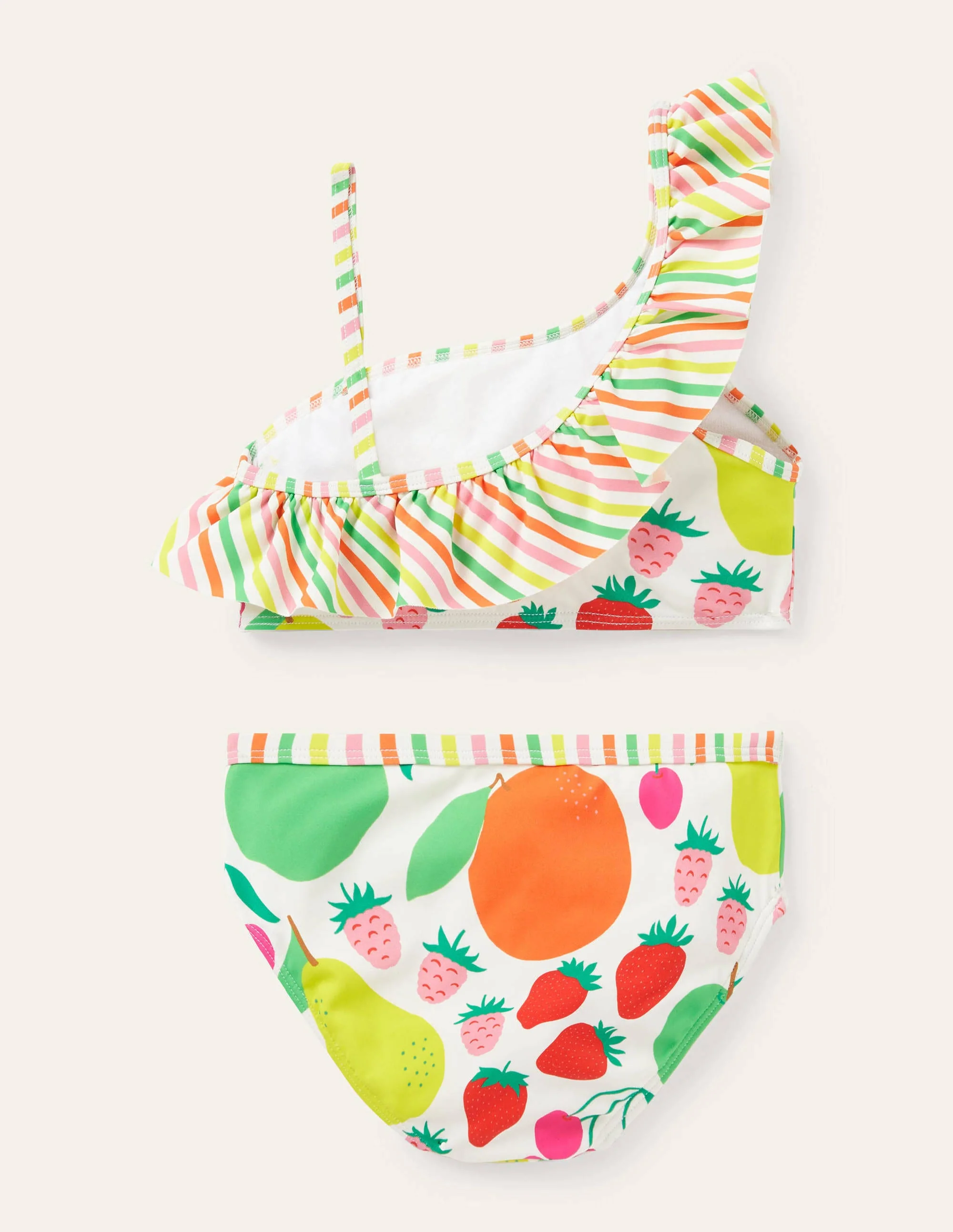 Bikini mit Rüschen auf einer Schulter-Bunt, Tutti Frutti - Image 2