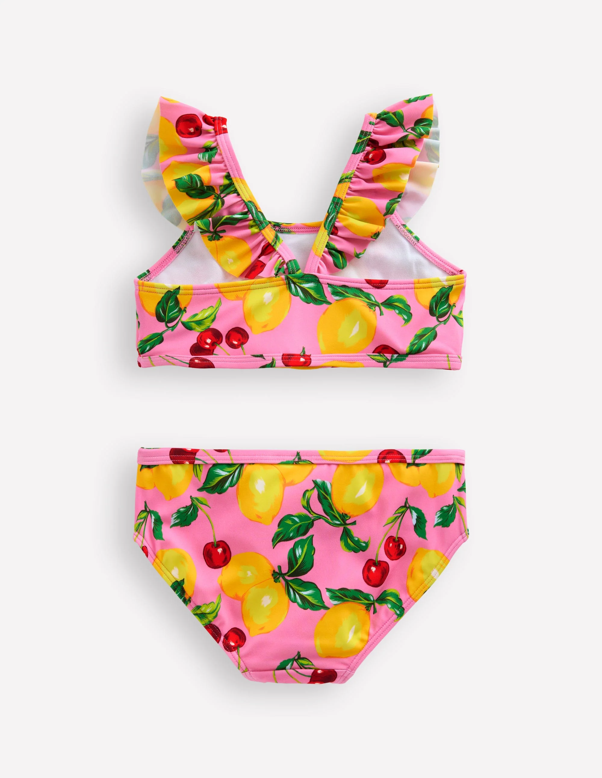 Bikini mit Rüschenträgern-Rosa Zitronen und Kirschen - Image 2