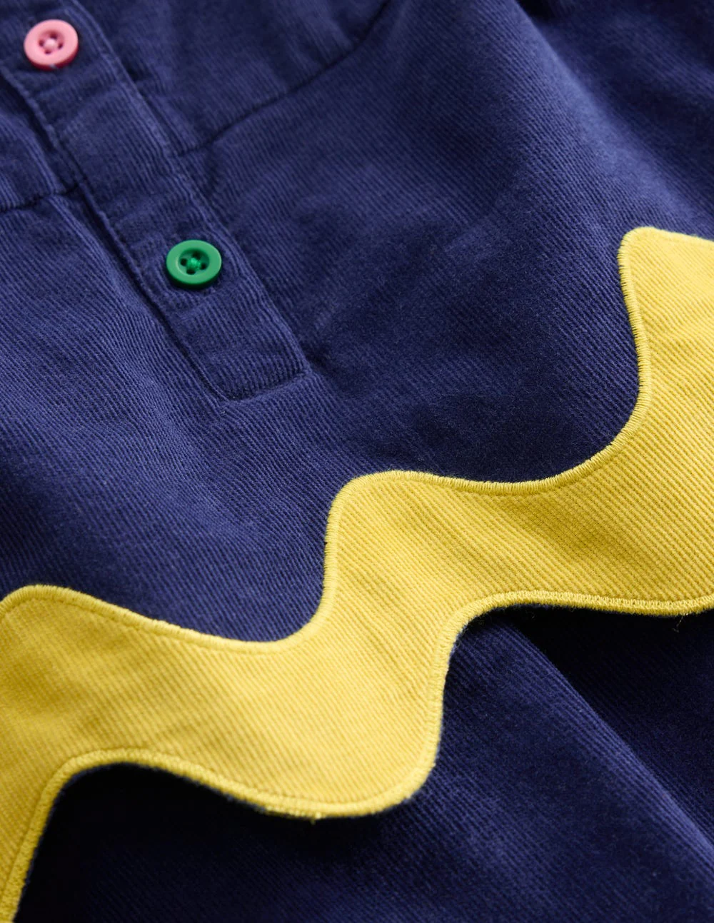 Bleistiftkleid aus Cord-Saphirblau - Image 3