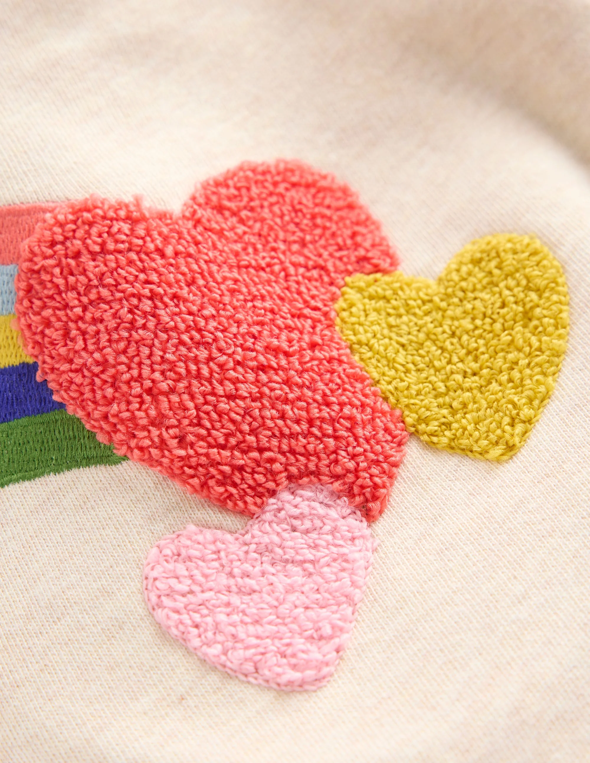 Bobbie Jogginghose mit Applikationen-Naturweiß Regenbogen - Image 3