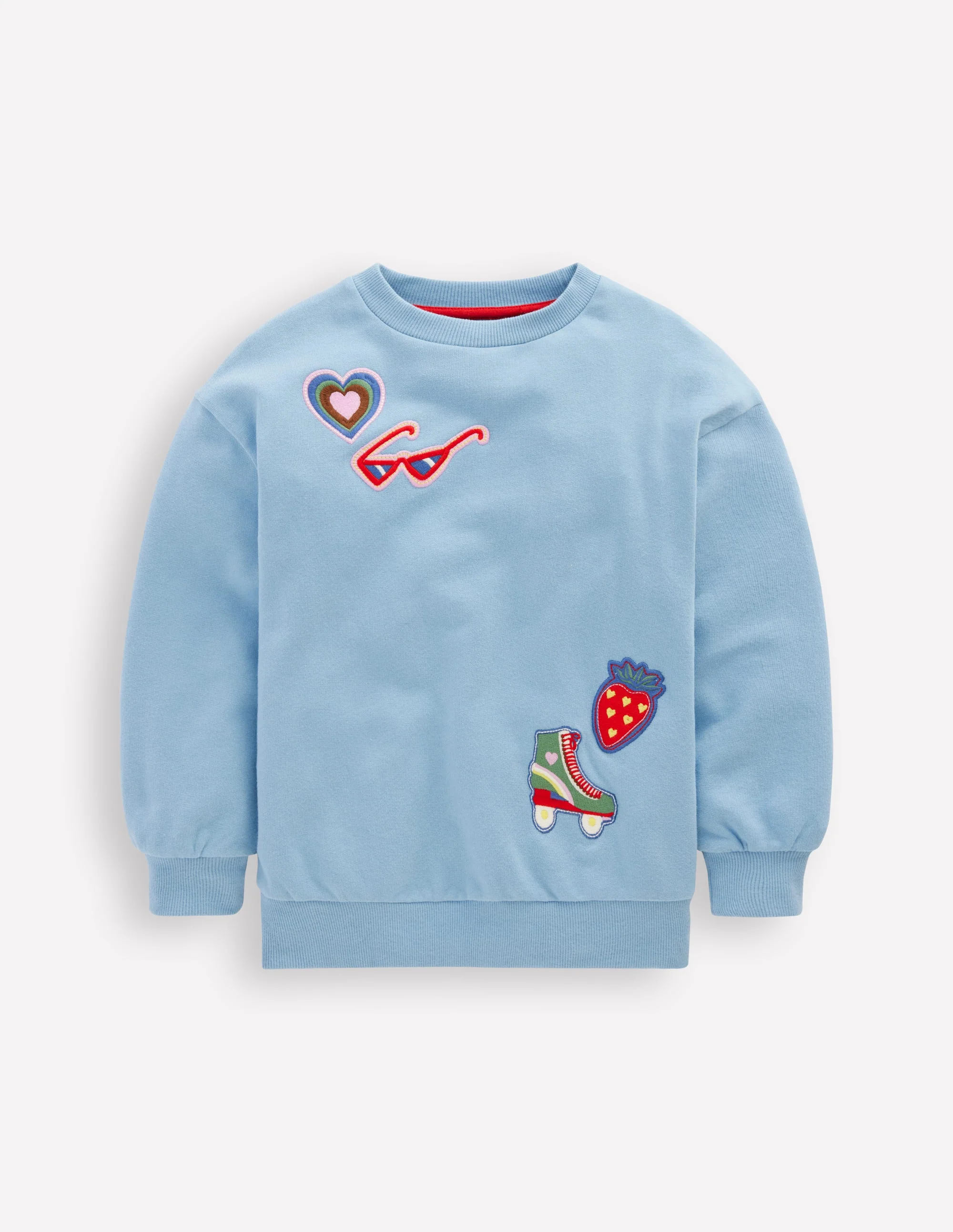 Bobbie Sweatshirt mit Applikation-Gletschersee Aufnäher