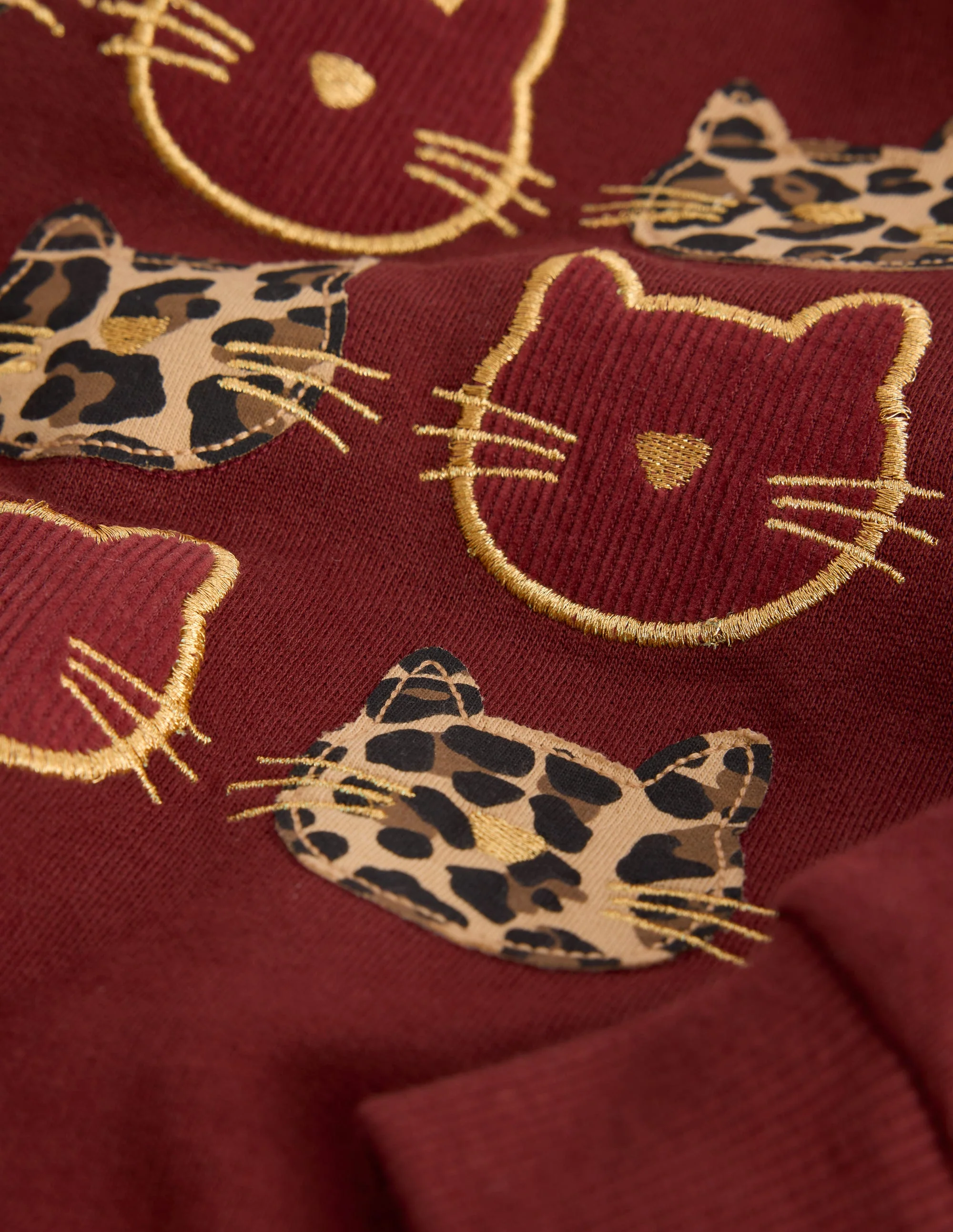 Bobbie Sweatshirt mit Applikation-Kastanie Katzen - Image 3