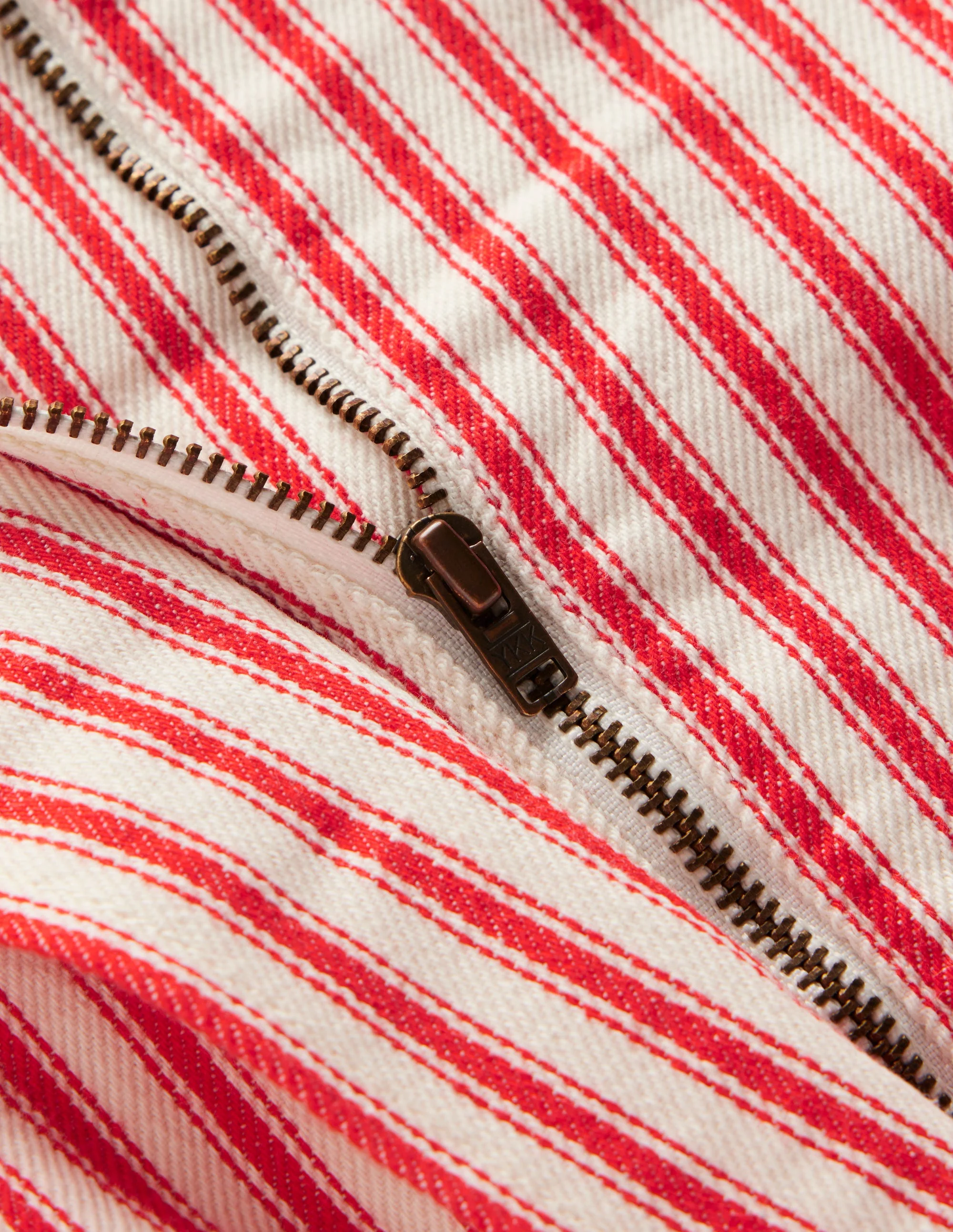 Bomberjacke aus Twill-Mohnrot Straßenbahn Streifen - Image 3