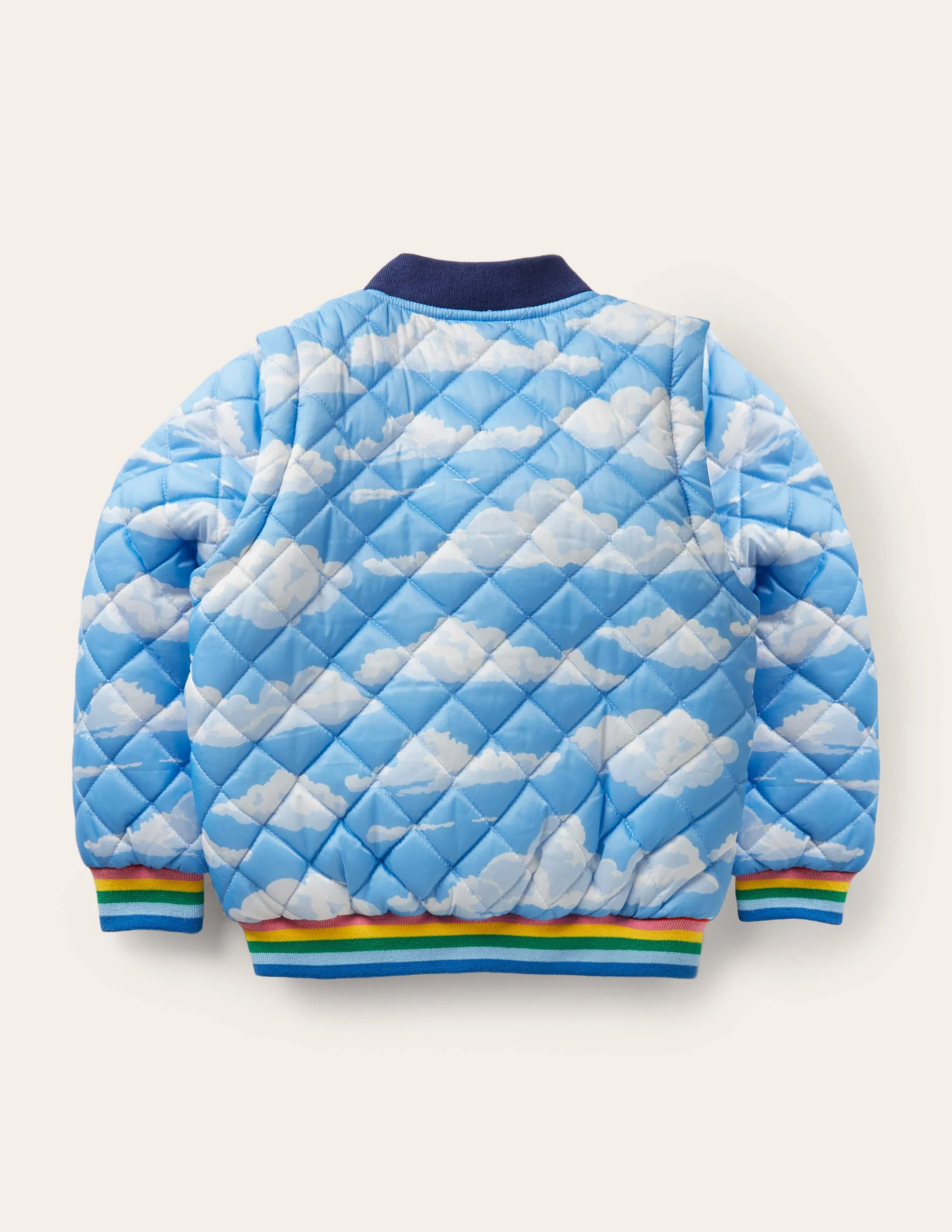 Bomberjacke mit Wolkenmotiv-Surfbrett-Blau, Wolken - Image 2