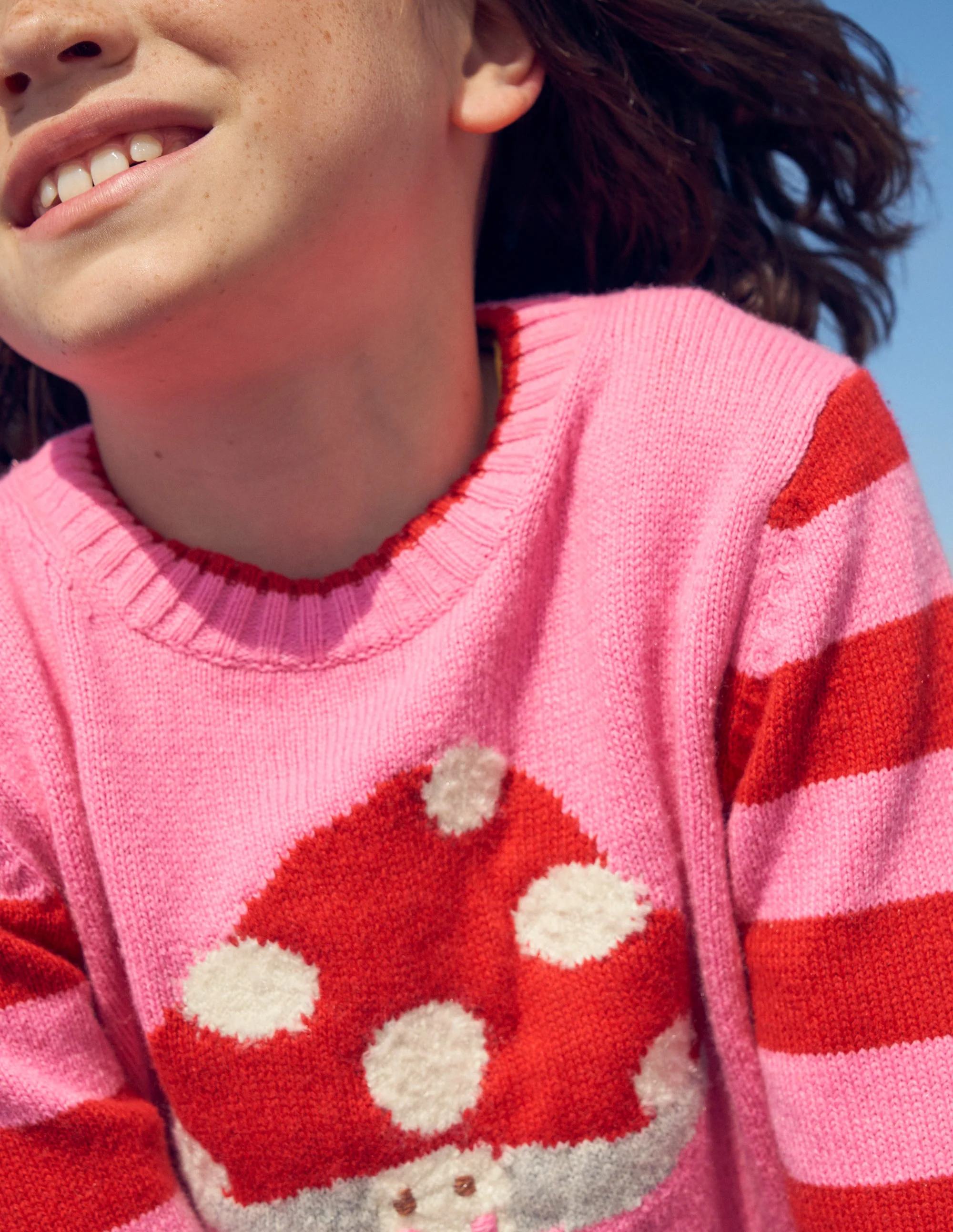 Bouclé-Pullover mit Fliegenpilz-Azalee Fliegenpilz - Image 5
