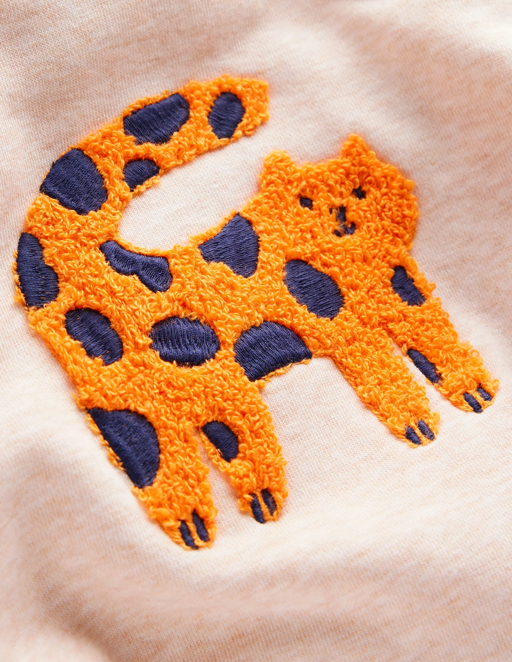 Bouclé-Sweatshirt mit Grafik-Hafer Meliert Katzen - Image 3