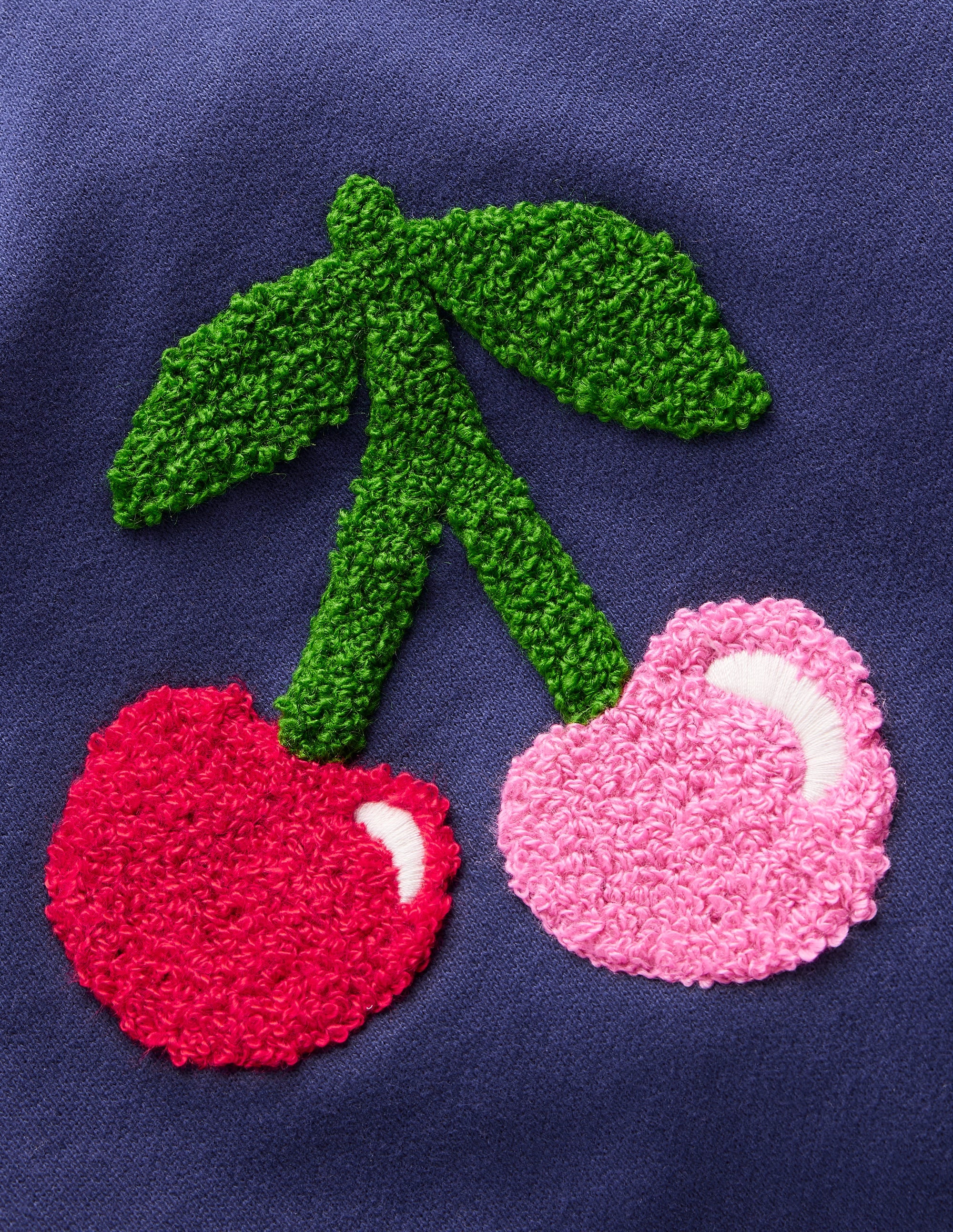 Bouclé-Sweatshirt mit Grafik-Steuerbordblau Kirschen - Image 3