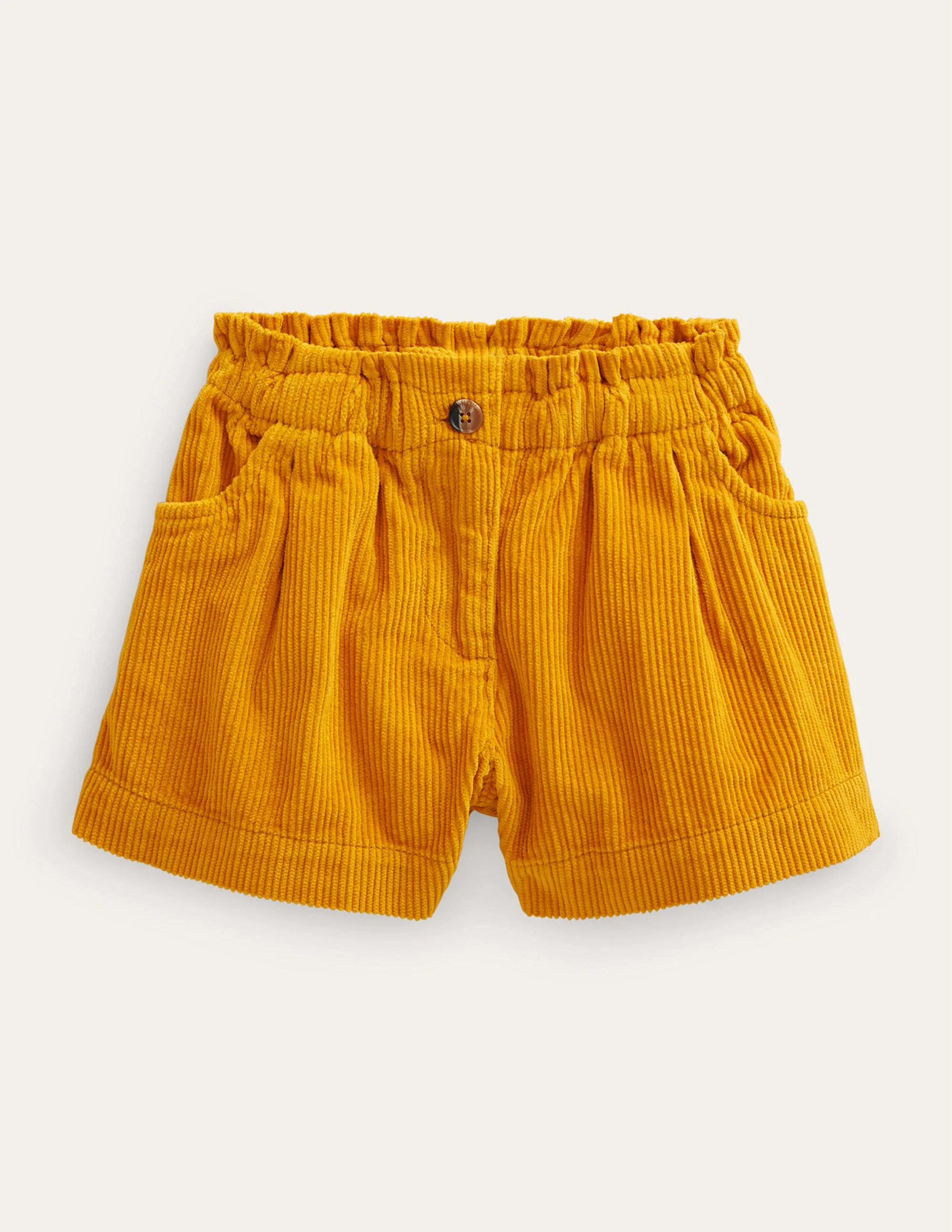 Breite Cord-Shorts-Brioche