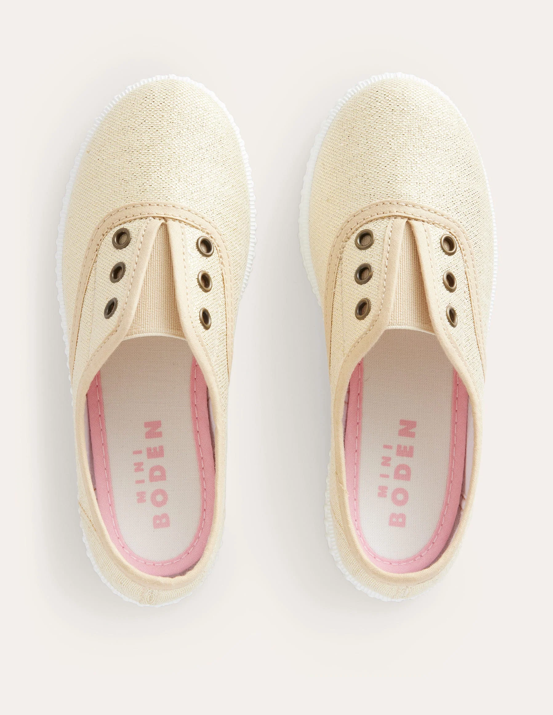 Canvas-Schuhe ohne Schnürsenkel zum Hineinschlüpfen-Gold - Image 4