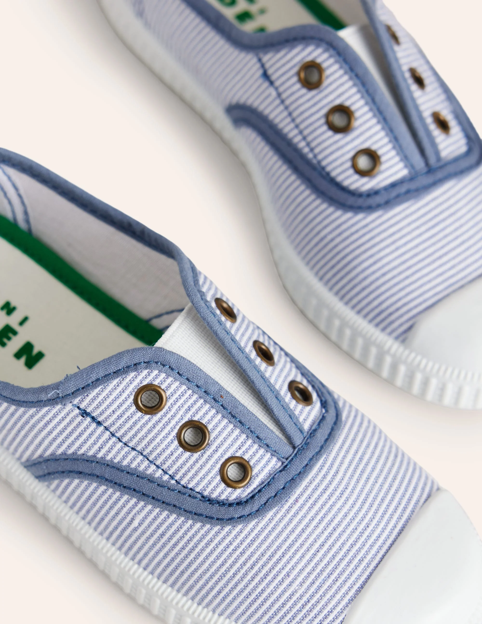 Canvas-Schuhe zum Hineinschlüpfen-Blau Drell Streifen - Image 3