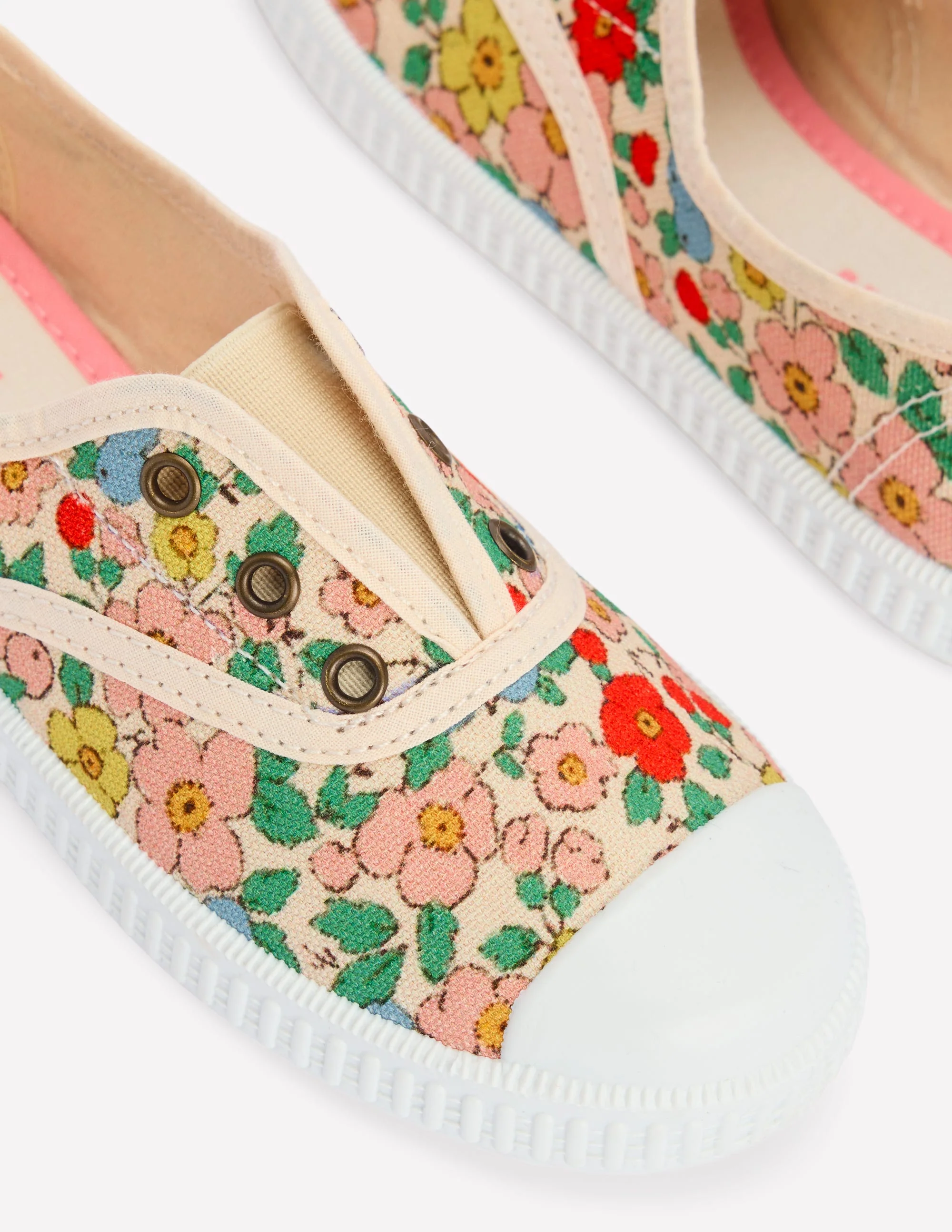 Canvas-Schuhe zum Hineinschlüpfen-Bunt Blumenmuster - Image 3
