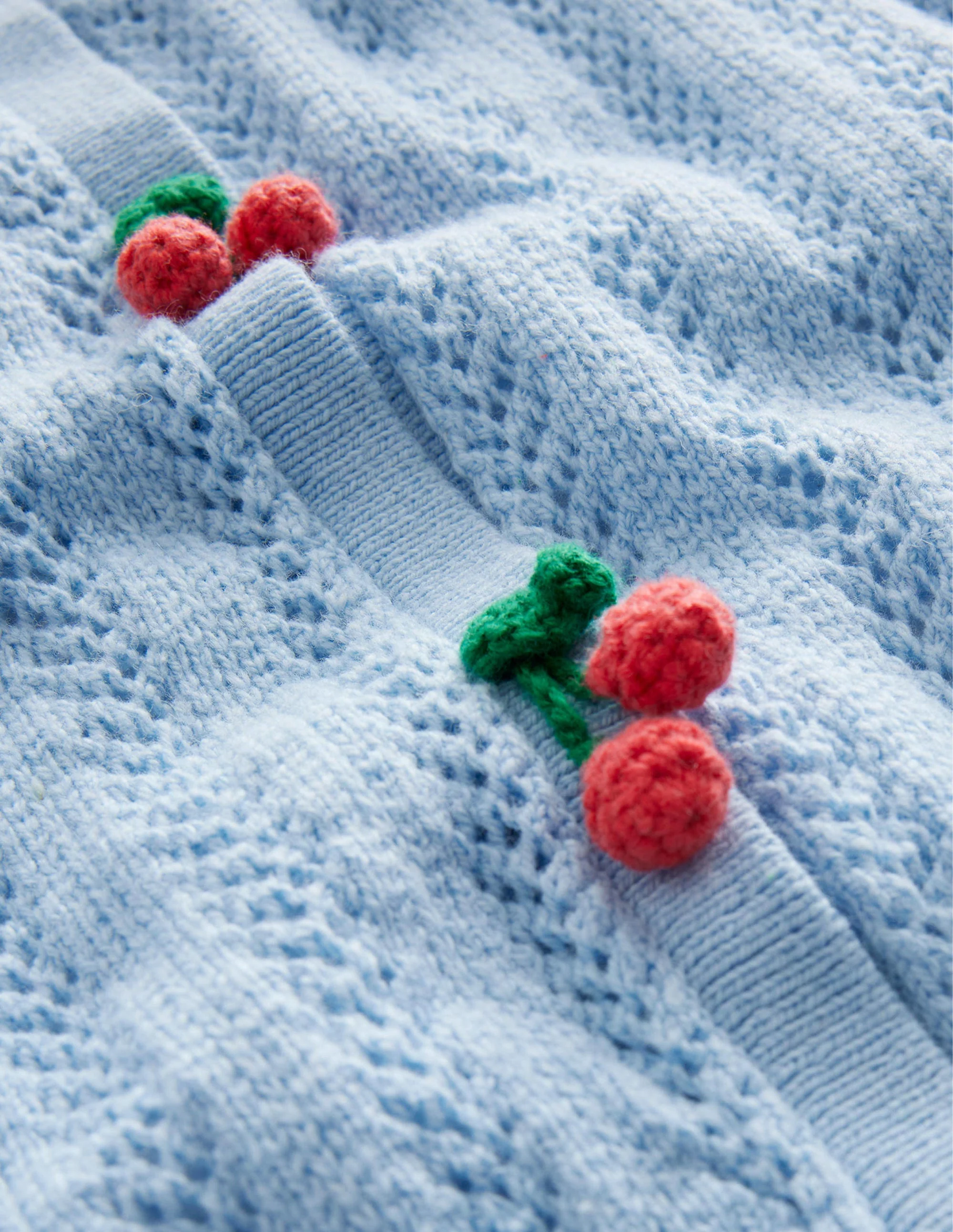 Cardigan mit Obsthäkelei-Vergissmeinnichtblau - Image 3