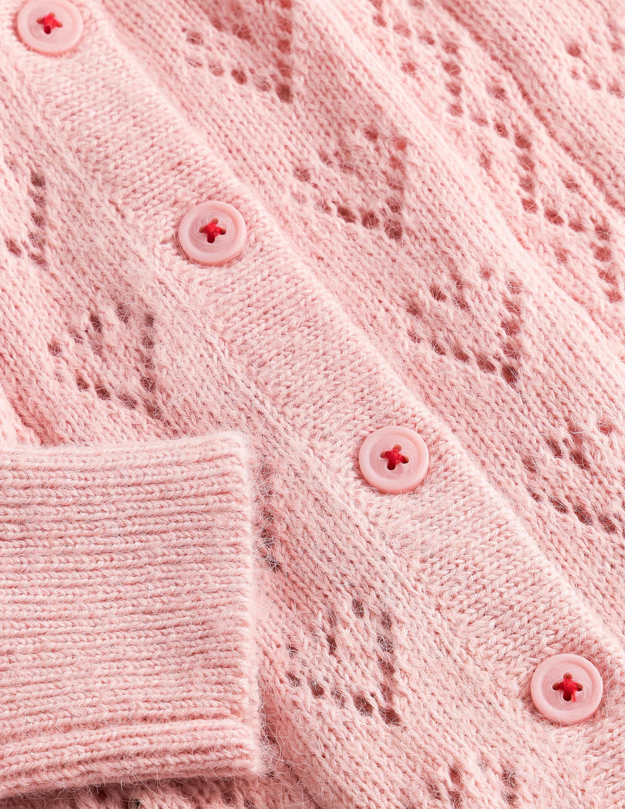Cardigan mit Pointelle-Herzen-Delfinrosa - Image 3