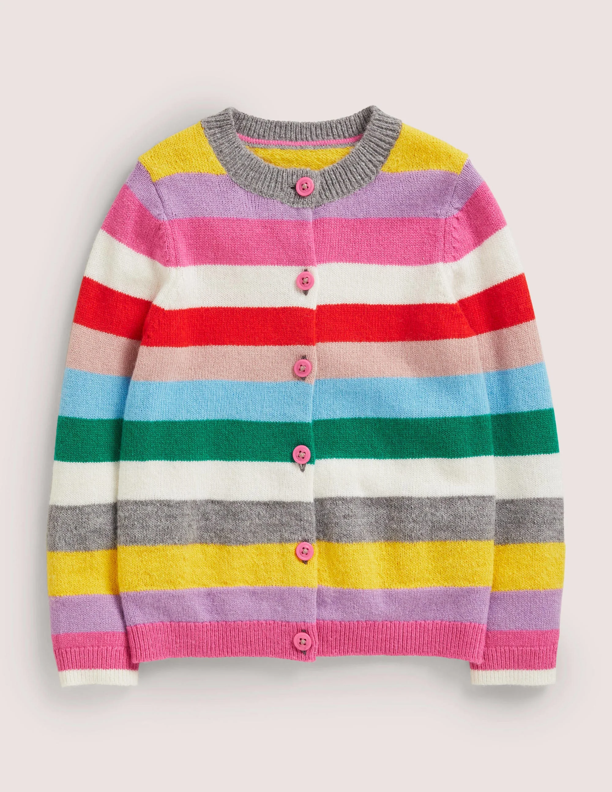 Cardigan mit Regenbogenstreifen-Bunt/Regenbogen, Gestreift