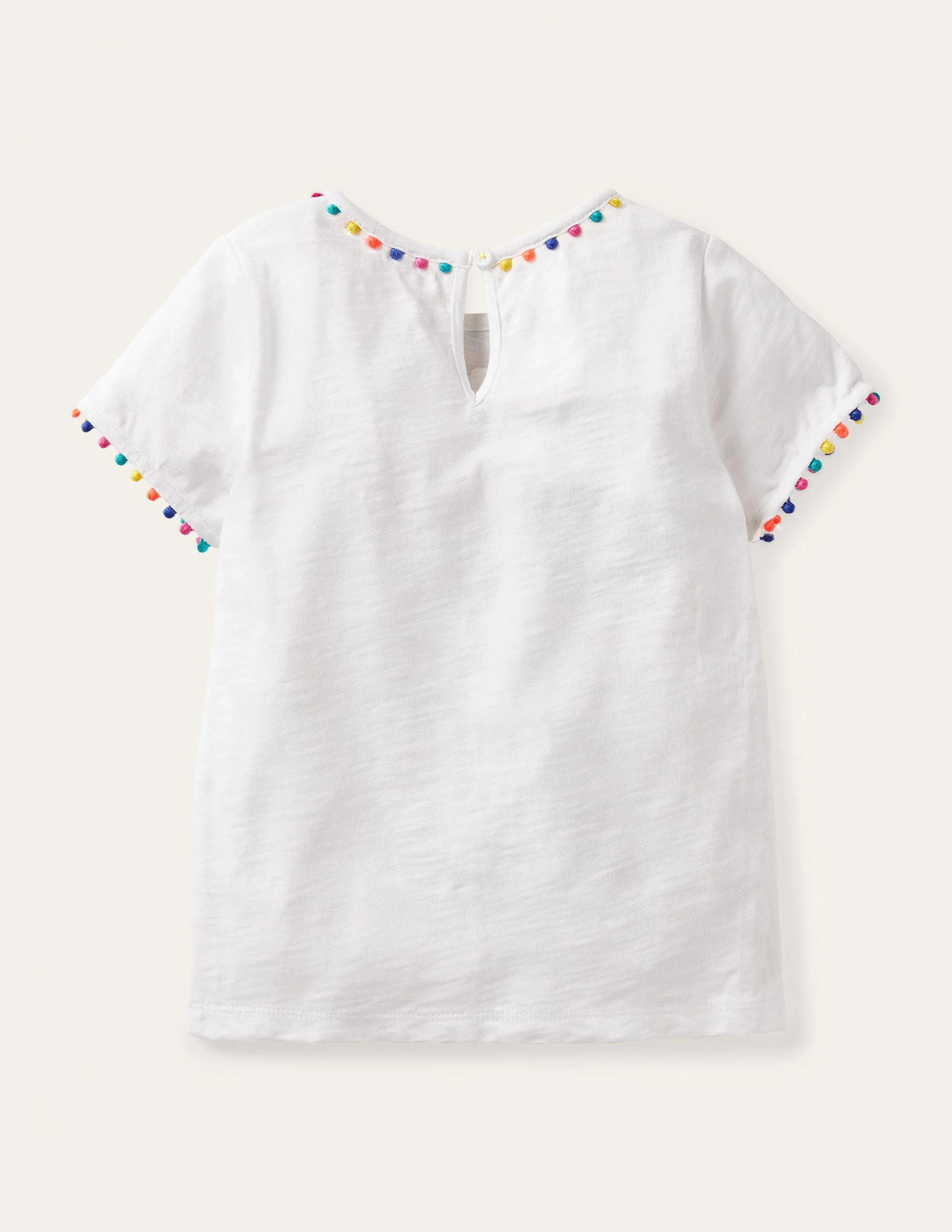 Charlie Jersey-T-Shirt mit Bommeln-Weiß - Image 2