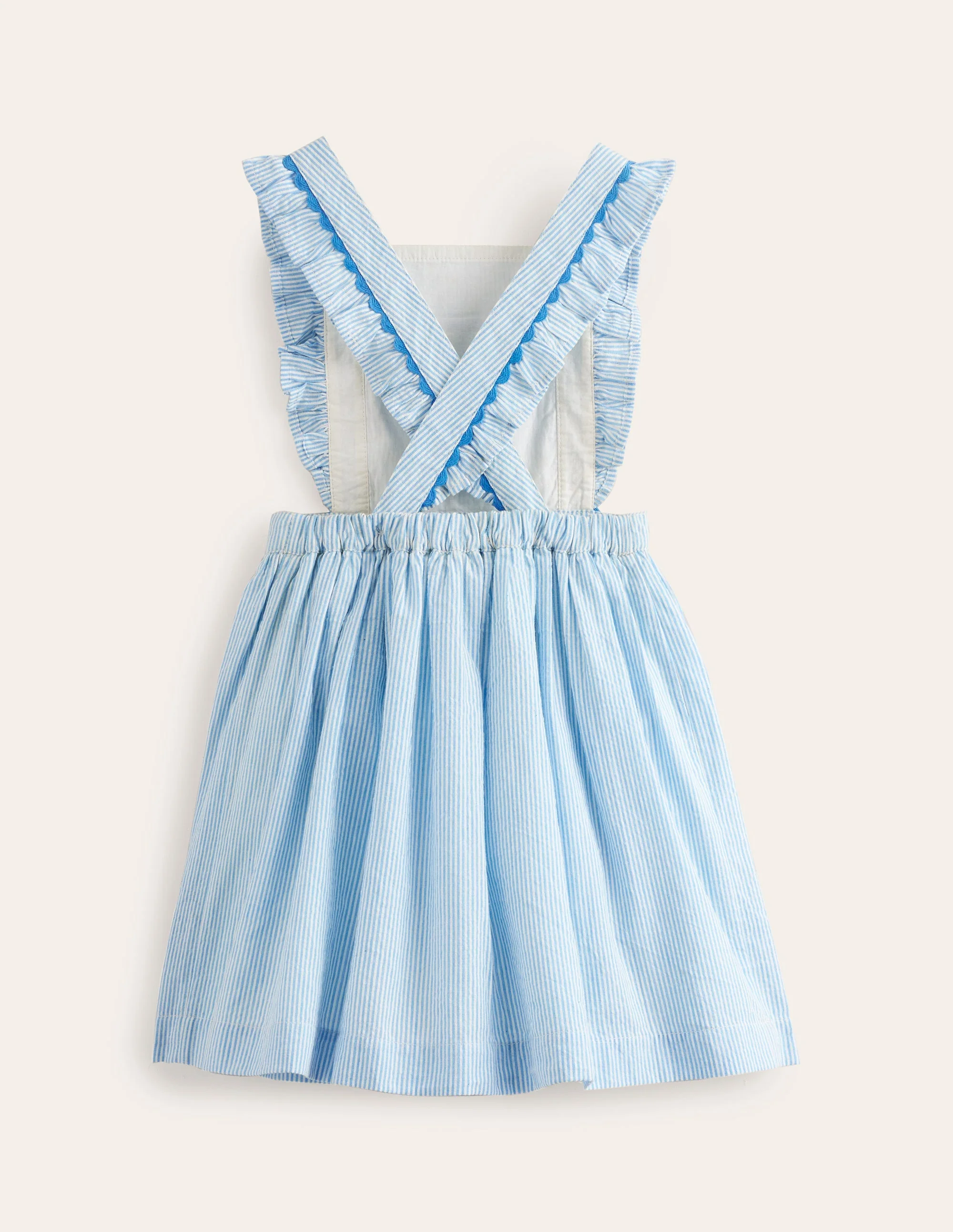 Charmantes Schürzenkleid-Surfblau / Naturweiß Muscheln - Image 2