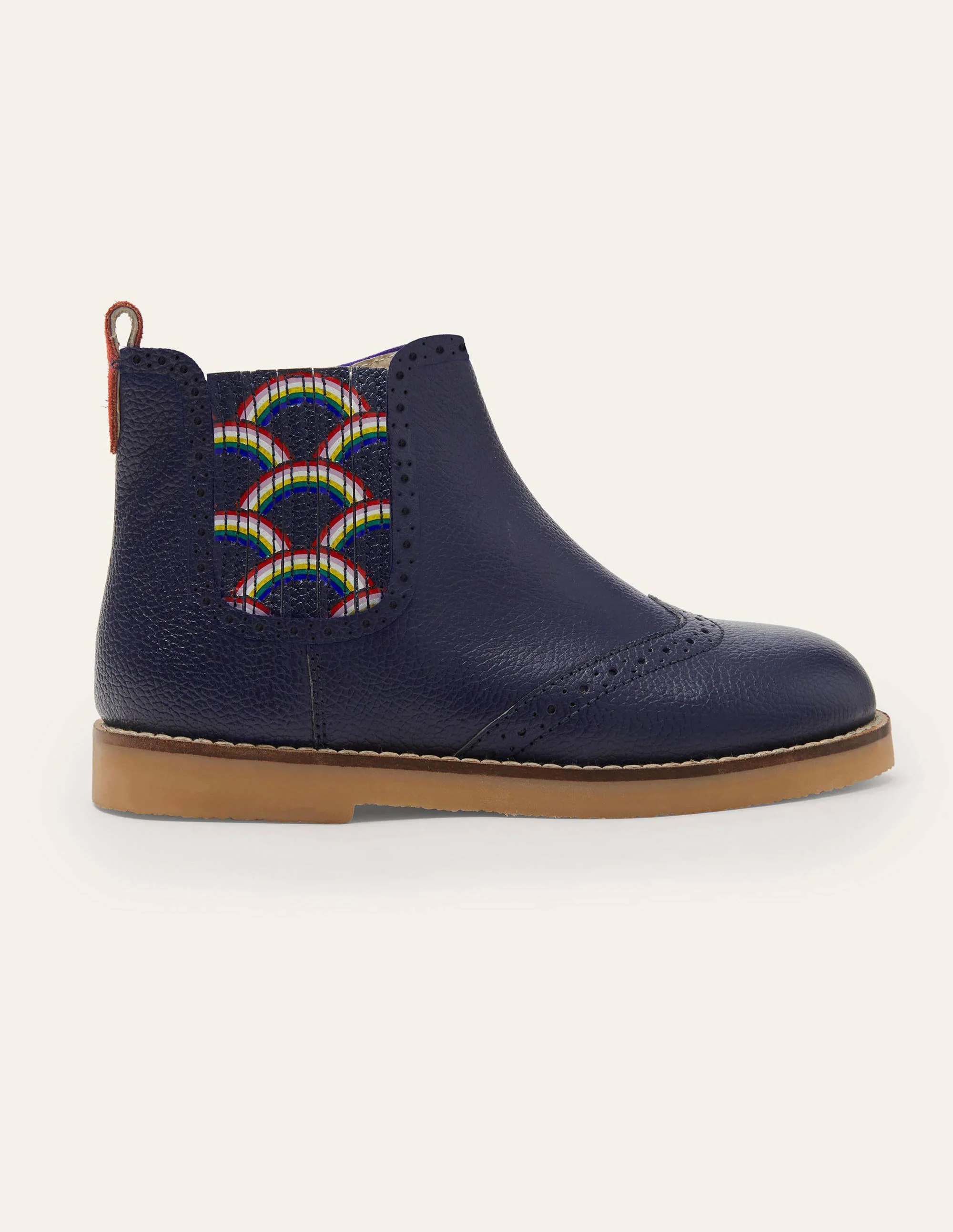 Chelsea-Boots aus Leder-Schuluniform-Navy - Image 2