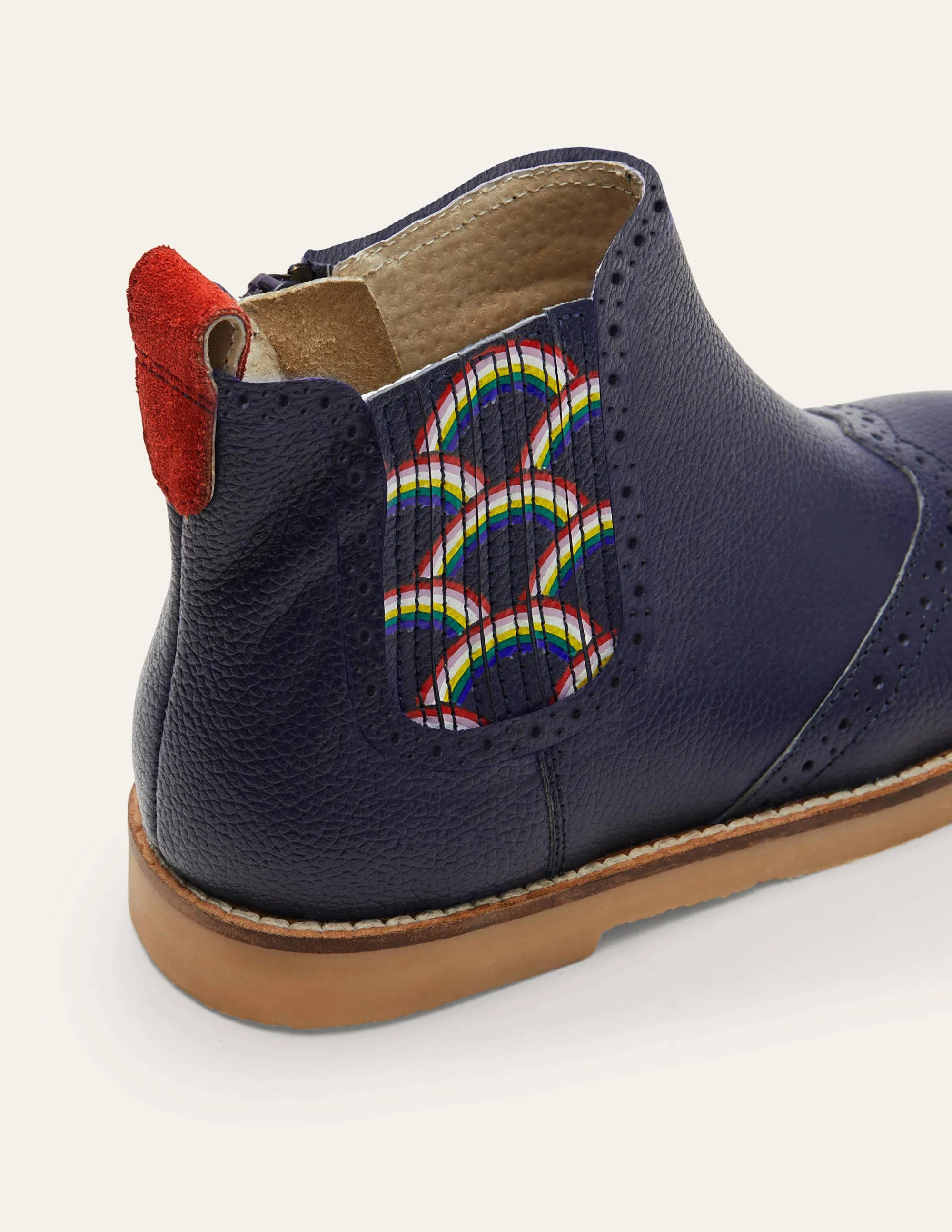 Chelsea-Boots aus Leder-Schuluniform-Navy - Image 3