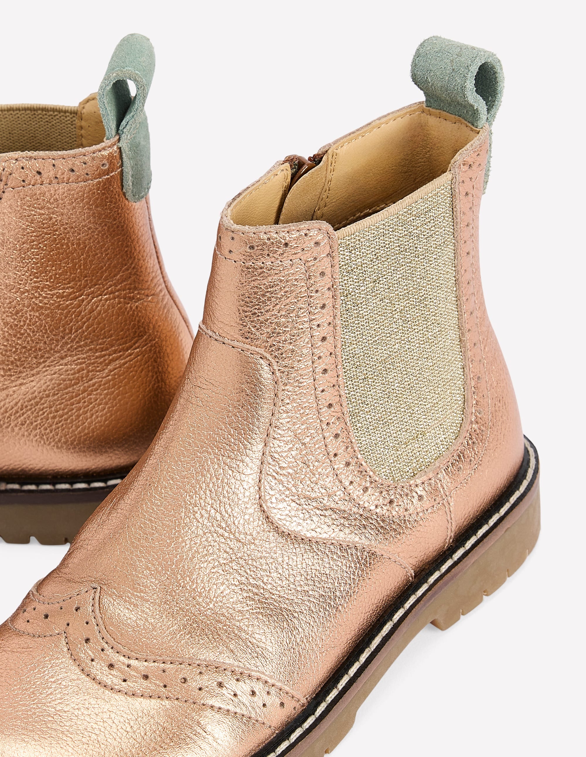 Chelsea-Stiefel aus Leder-Bronze - Image 3