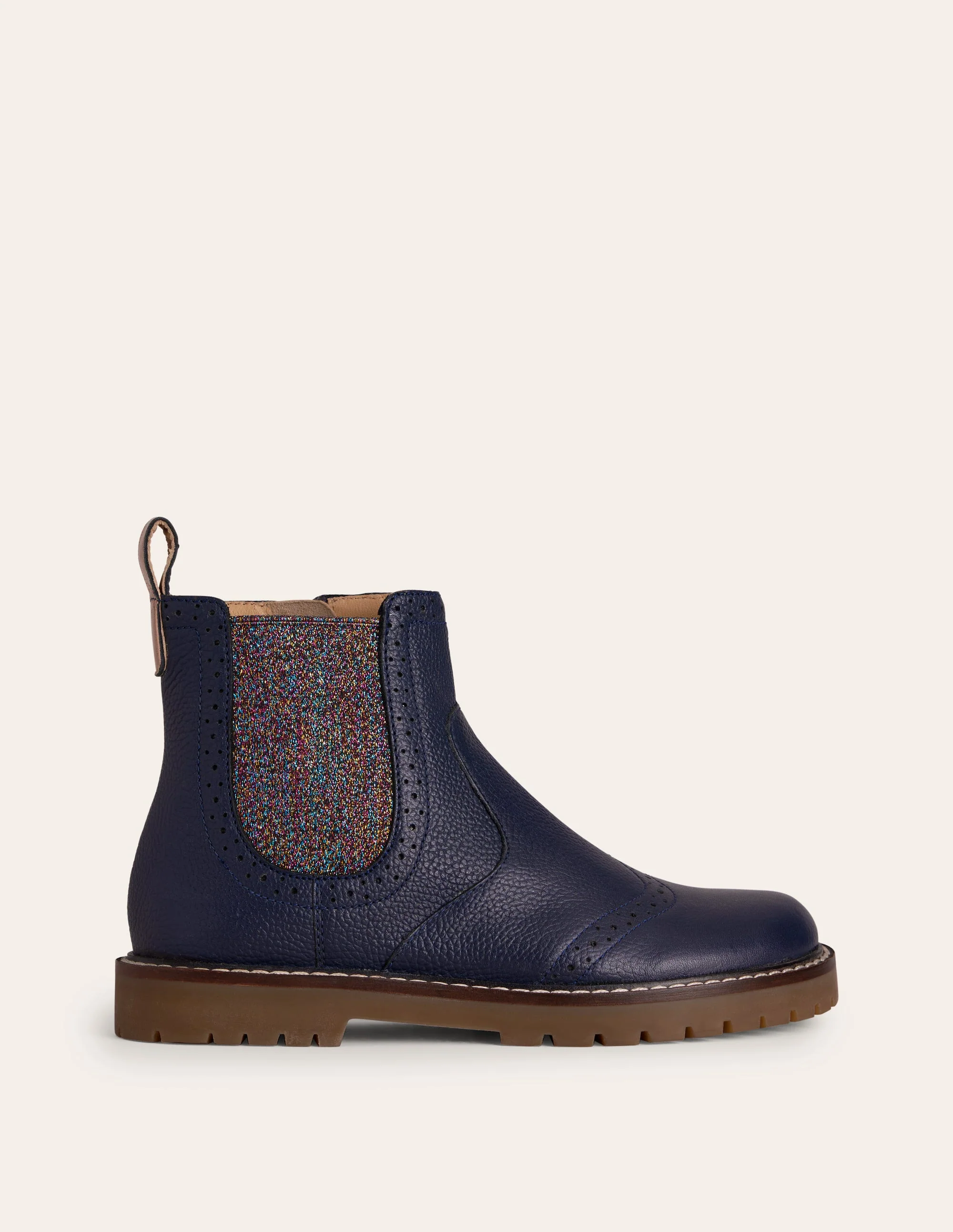 Chelsea-Stiefel aus Leder-Französisches Marineblau