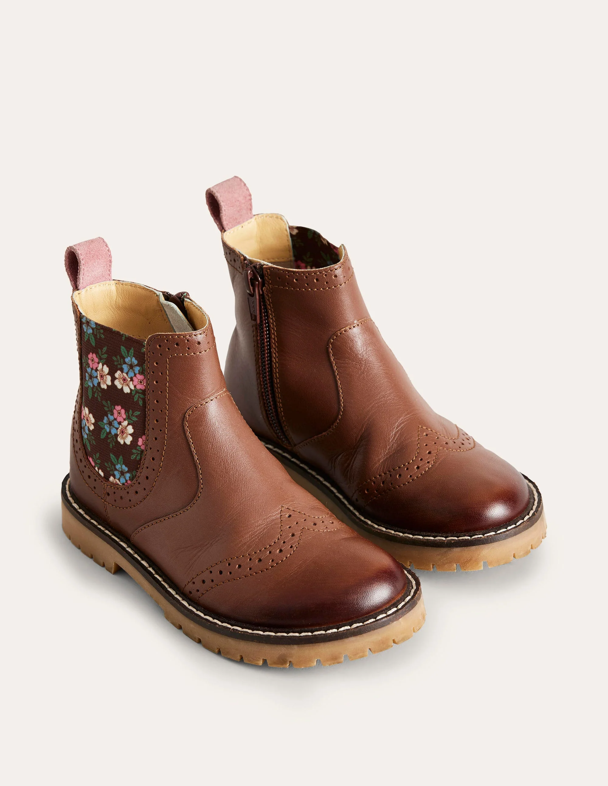 Chelsea-Stiefel aus Leder-Hellbraun - Image 2